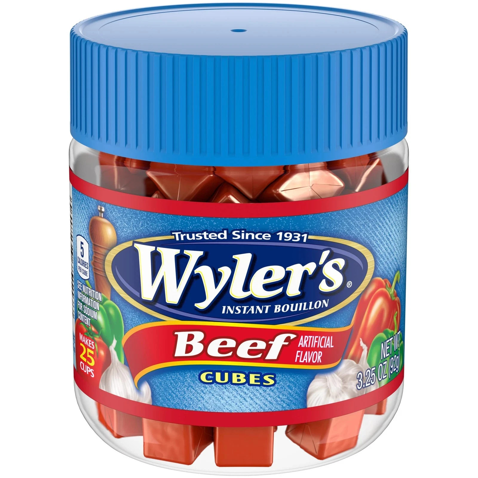 Wyler’s Beef Instant Bouillon Cubes (3.25 oz Jar) 3.25 Ounce (Pack of 1)