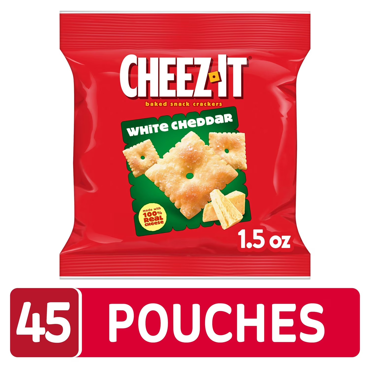Cheez-It White Cheddar Crackers 1.5 oz Snack Packs, 45 Ct – Baked Snacks.