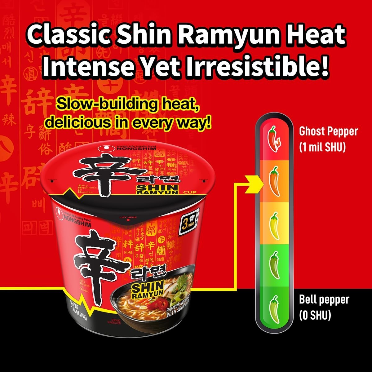 Shin Ramyun Cup of Noodles, Spicy Signature Korean