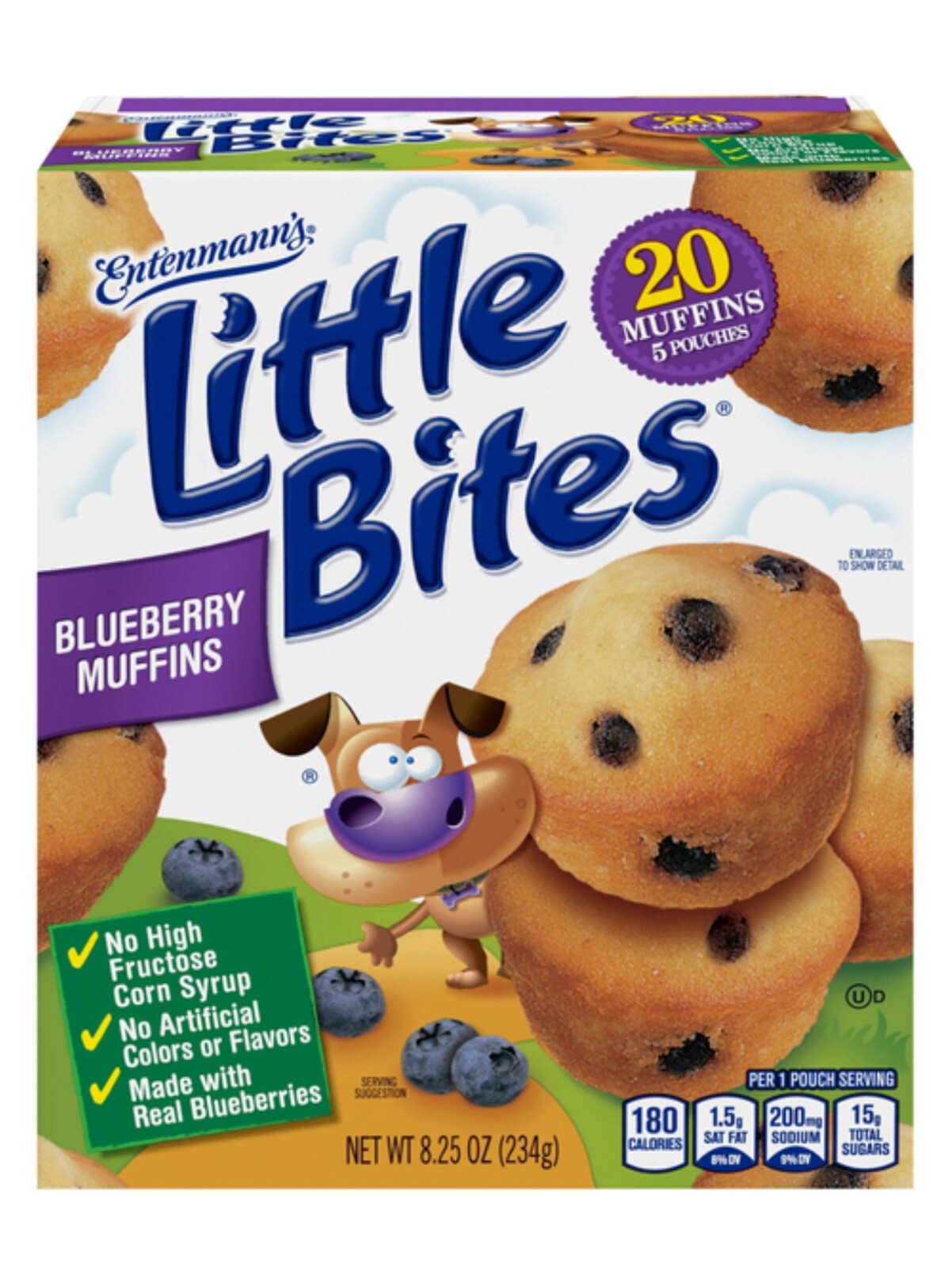 🔴 New Entenmann’s Little Bites Real Blueberry Fruit Cakes Muffins 8.25oz