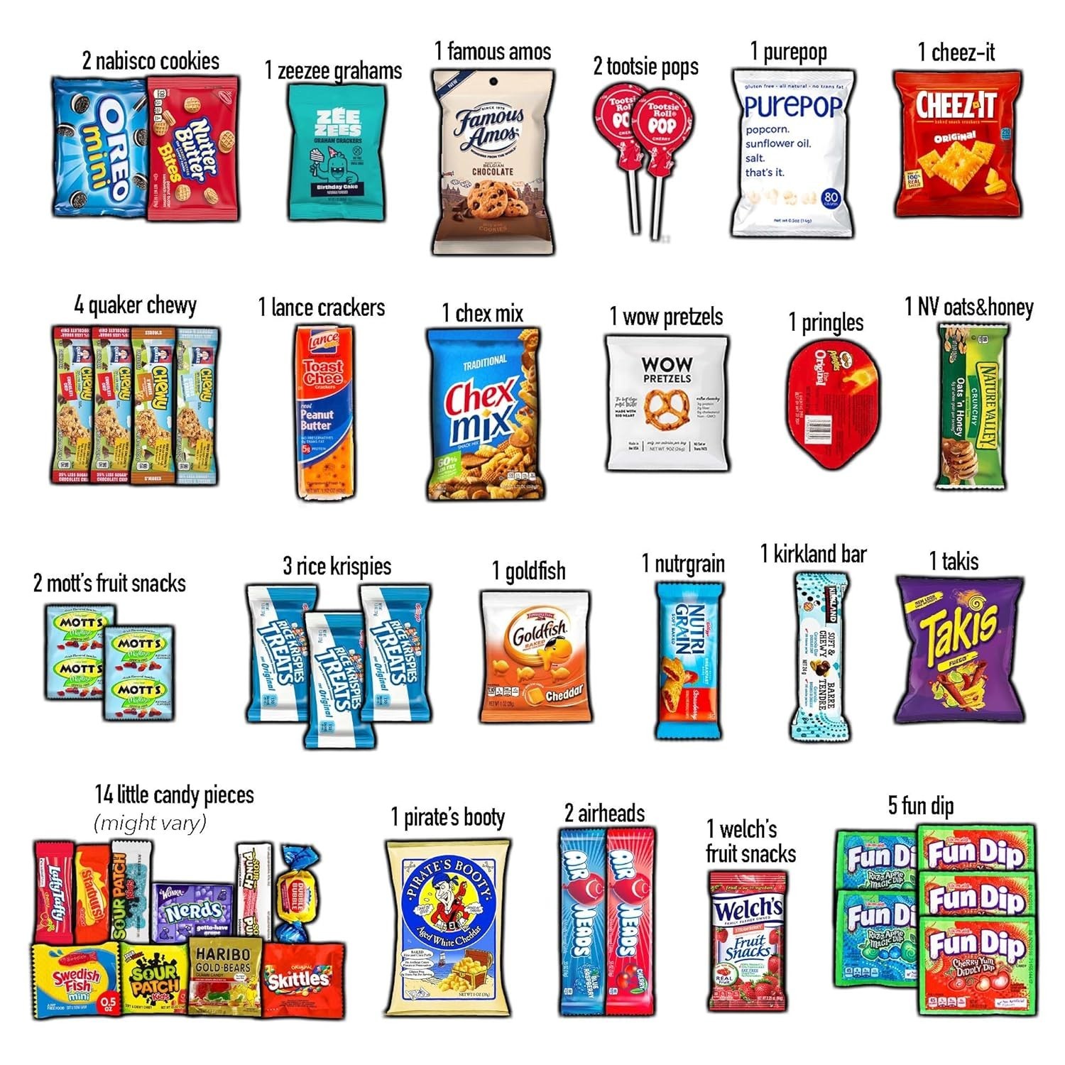 Assorted Snack Box Variety Pack – 45 Count Perfect for Valentine’s Day Gifts