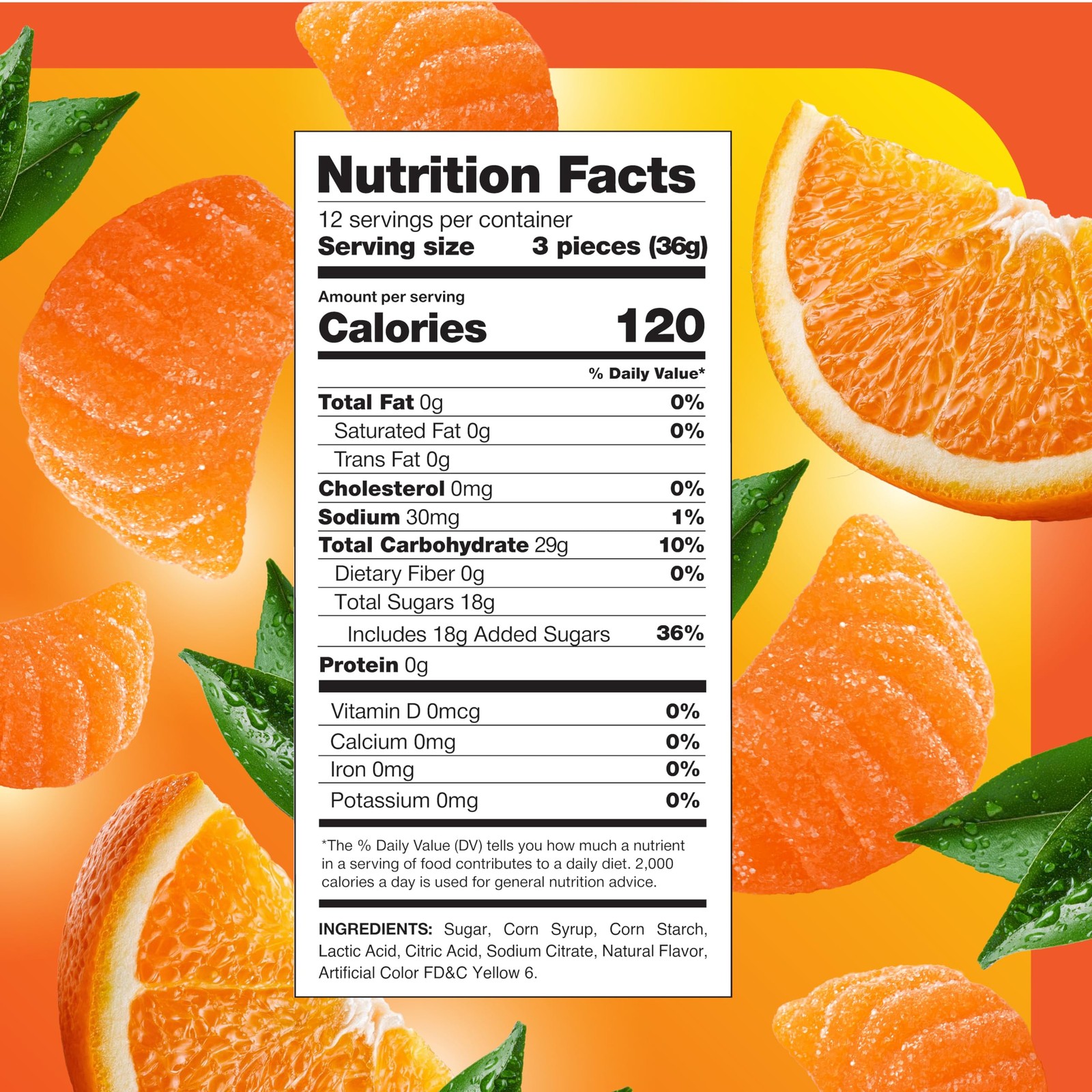 Orange Slices Jelly Candy – 1 Pound Pack (35 Count) – Jelly Candy – Naturally…