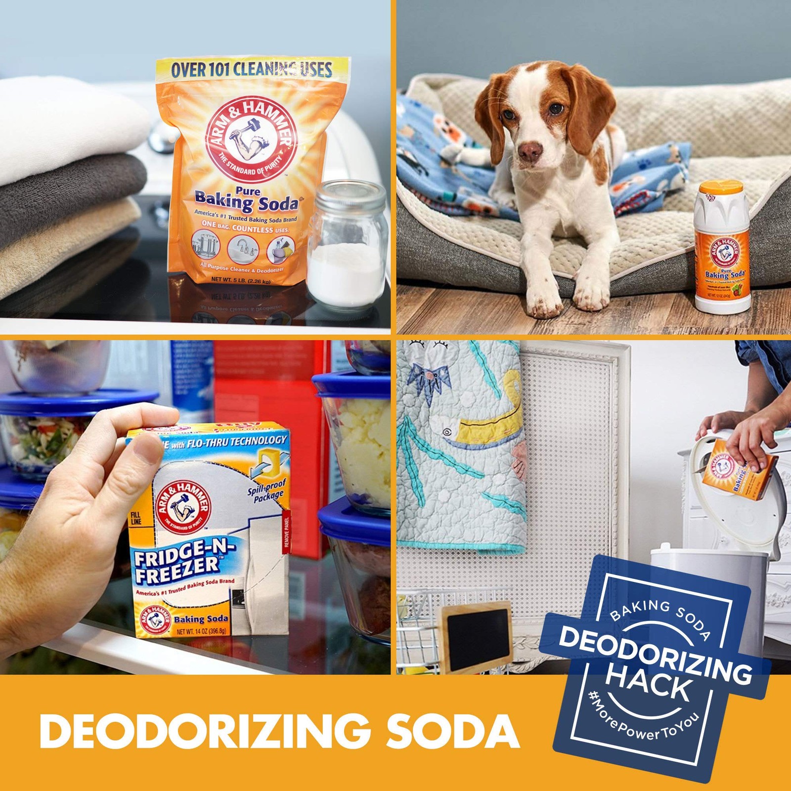 Arm & Hammer Pure Baking Soda, 8oz, Pack of 2 8 Ounce (Pack 2)
