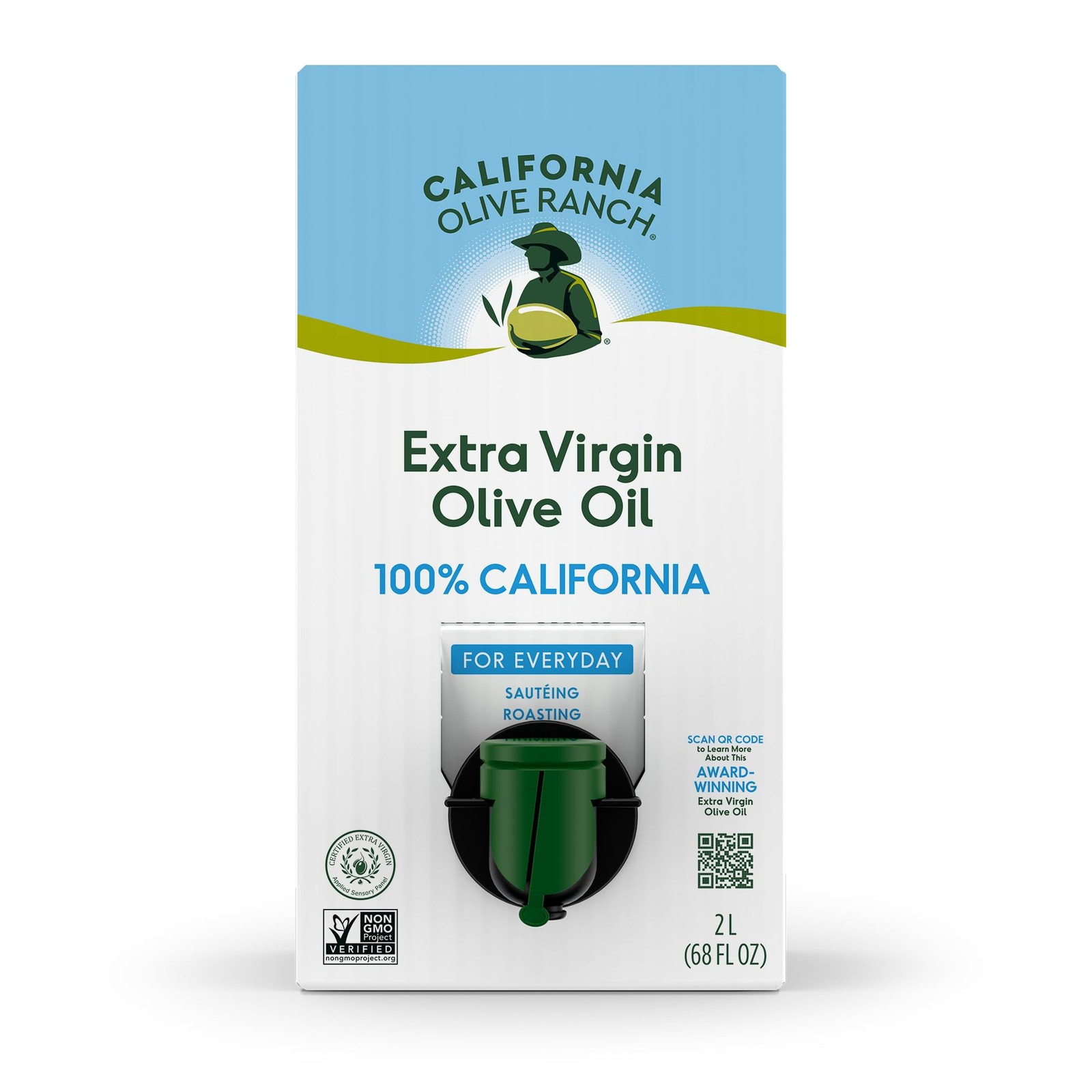 California Olive Ranch, 100% California Bag-in-Box Extra Virgin Olive Oil, 2L