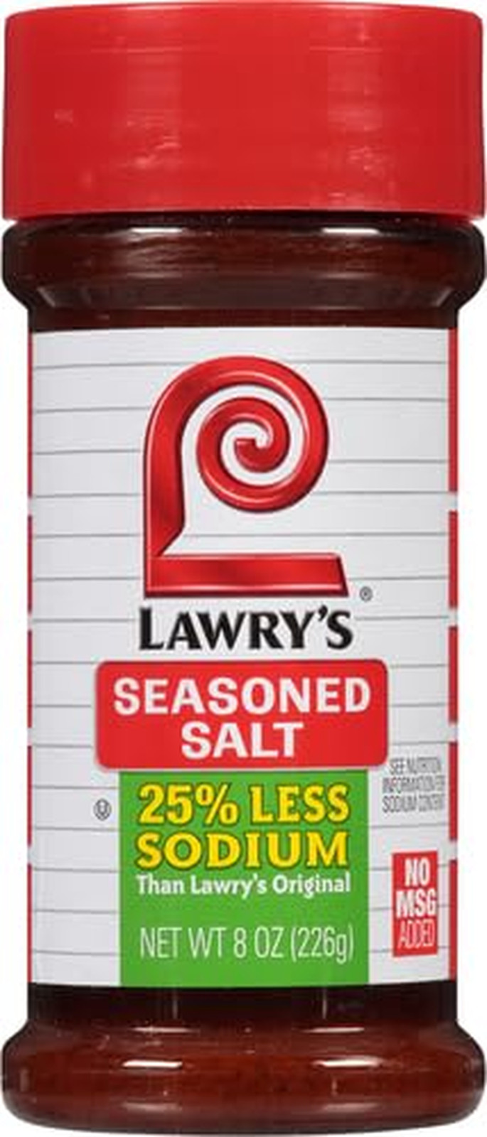 Lawry’S Seasoned Salt, 25% Less Sodium, No MSG Added, Kosher Certified, Staple,