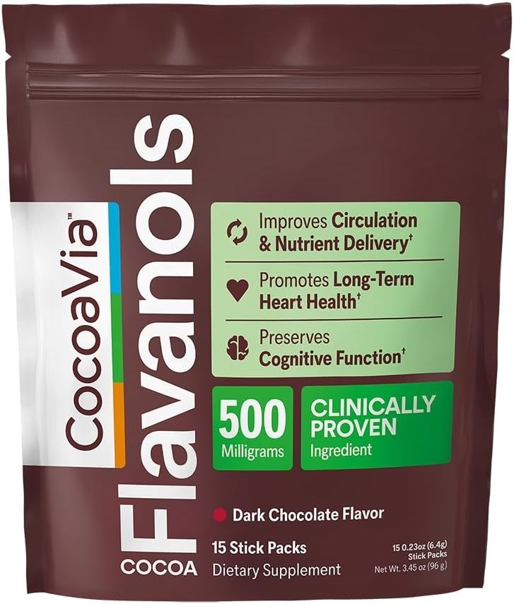 500mg Cocoa Flavanols Per Serving – Heart Health Cocoa Powder, 15 Single Serves