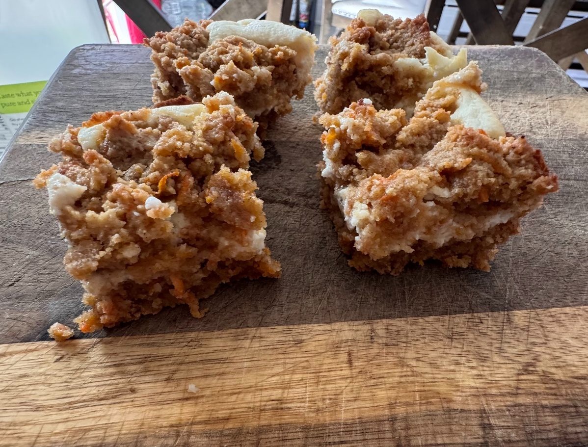 Keto Carrot Cake Bars * Gluten Free & Diabetic Friendly * 1 Net Carb Per Bar *