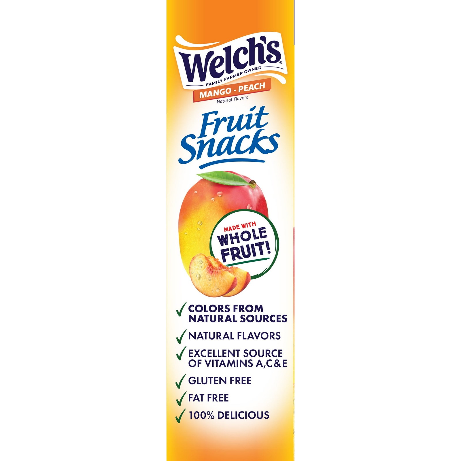 Welch’s Fruit Snacks Mango-Peach – Soft Fruit Snacks, 0.8 oz Each, 22-Count Pack