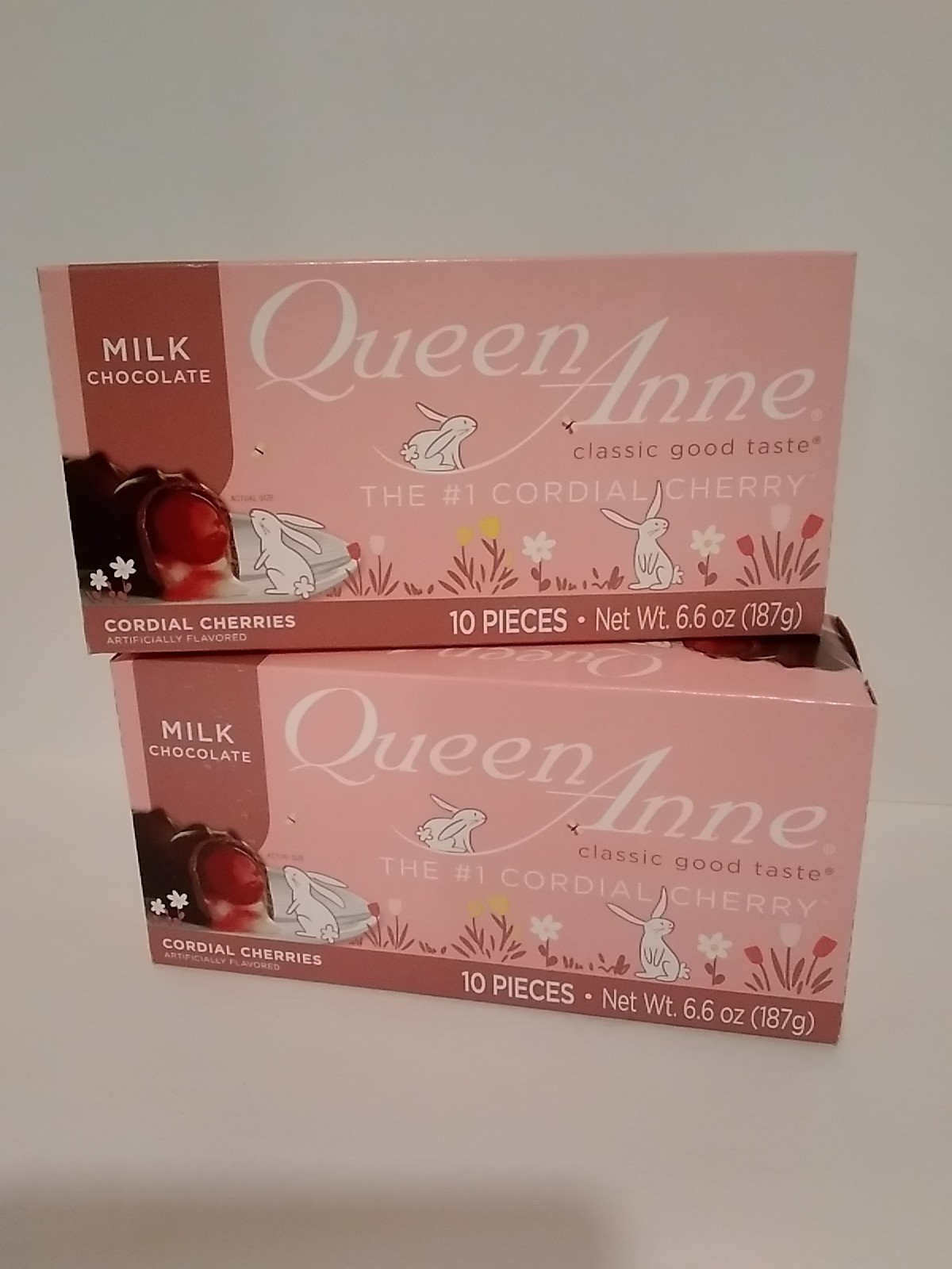 2 Boxes Queen Anne Milk Chocolate Covered Cordial Cherries Candy-20 Pieces