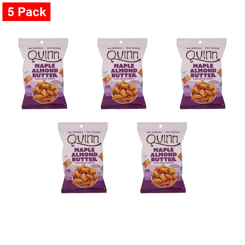 Quinn Snacks Maple Almond Butter Filled Pretzel Nuggets 5 oz – 5 Packs