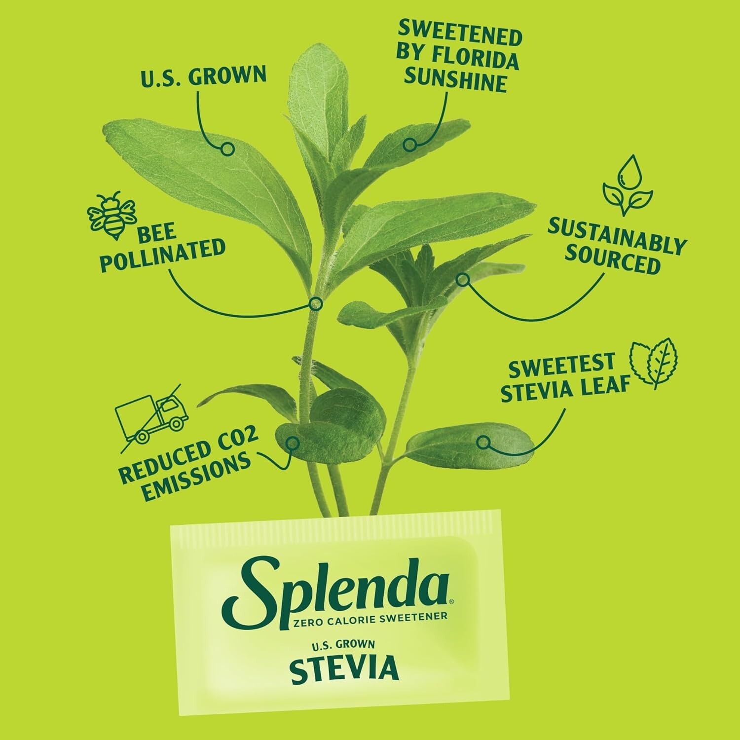Stevia Zero Calorie Sweetener Plant Based Sugar Substitute Granulated…