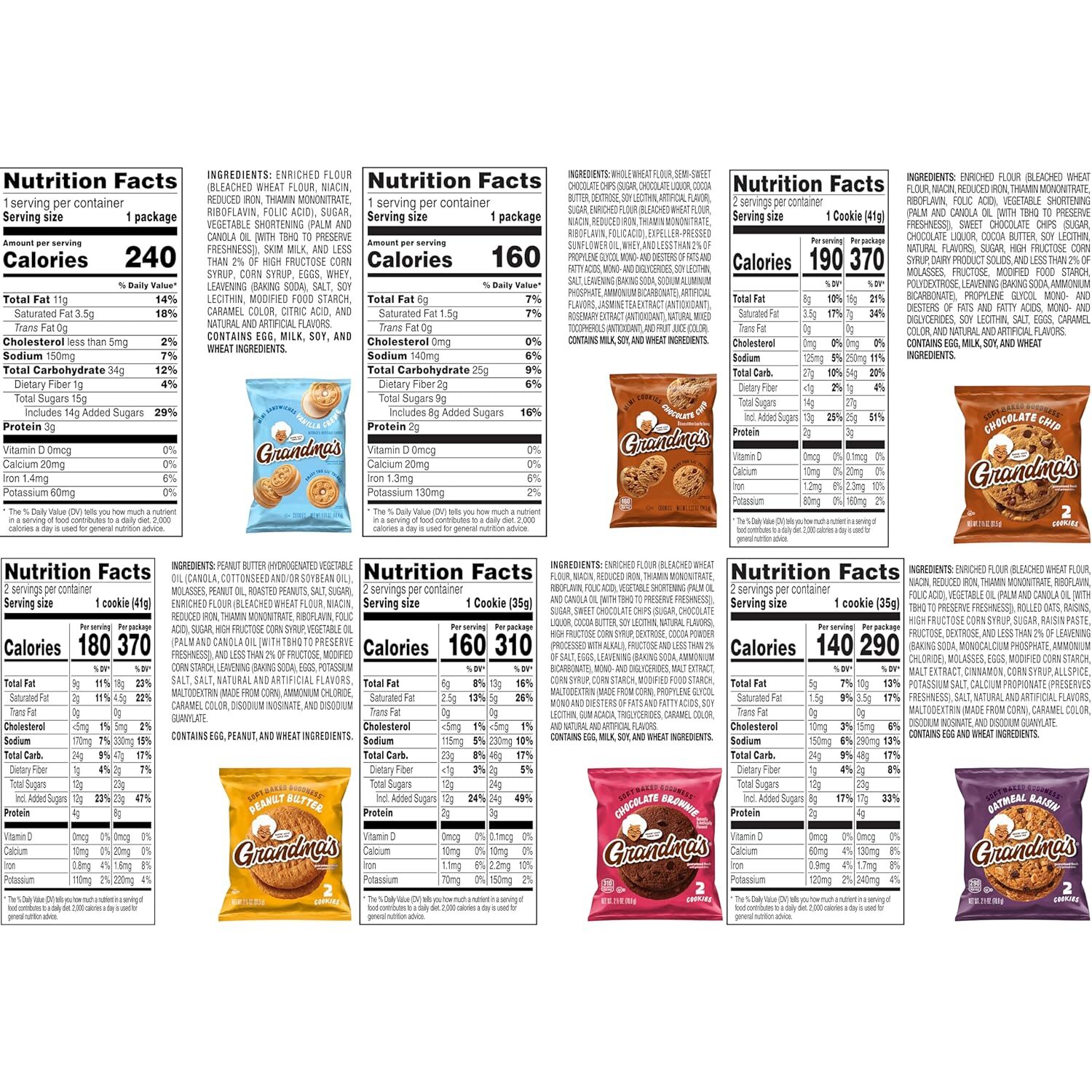 Grandma’s Cookies Variety Pack of 30