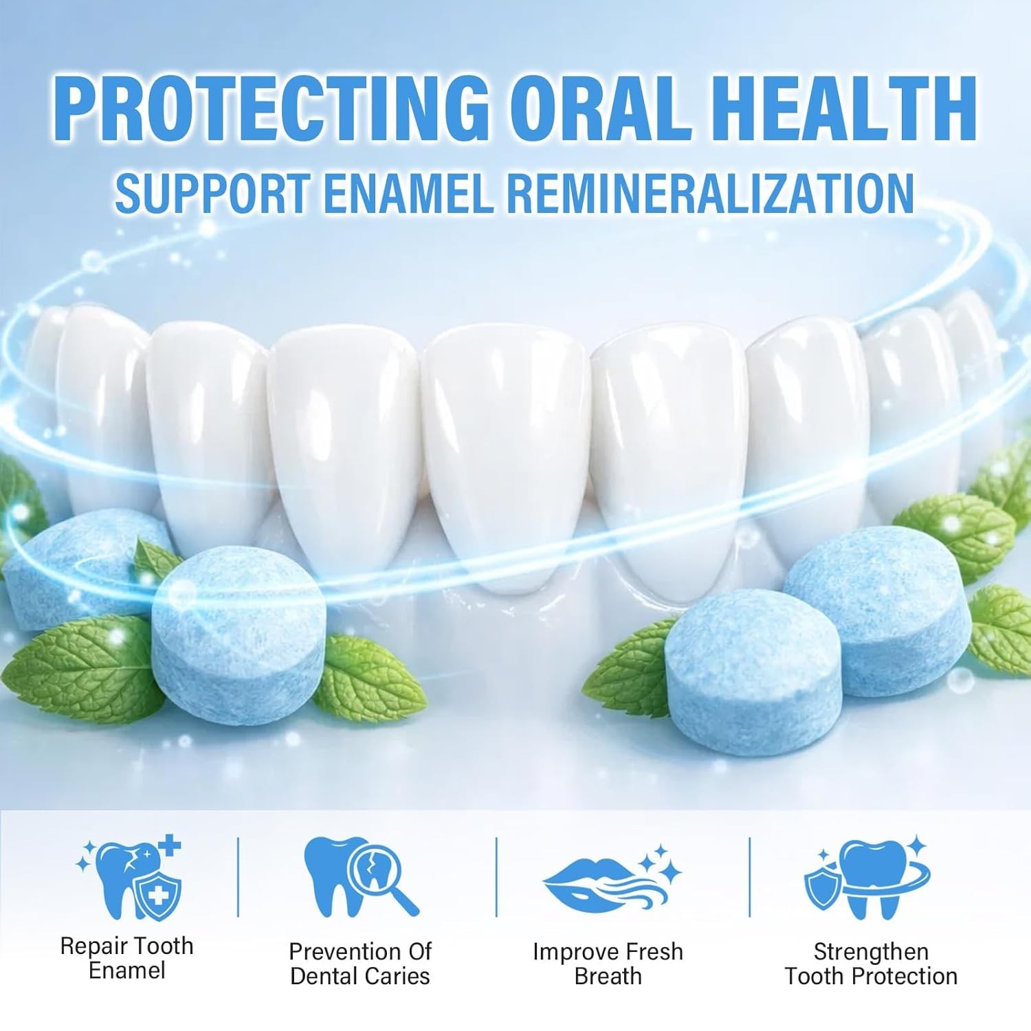 Nano Hydroxyapatite Remineralizing Gum 240 Count Xylitol Enamel Support Mint