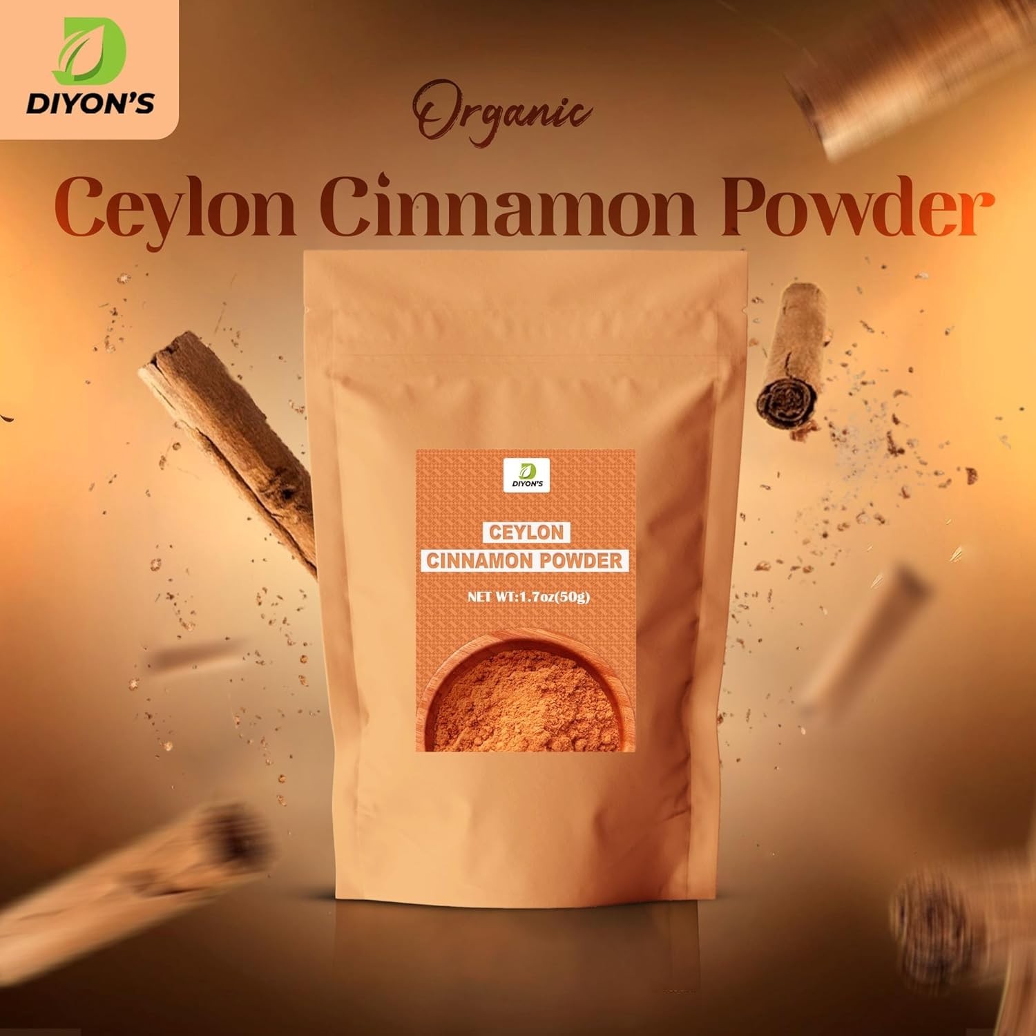Ceylon Cinnamon Powder 1.7oz 50g grade 100% From Sri Lanka,Packed With resea…