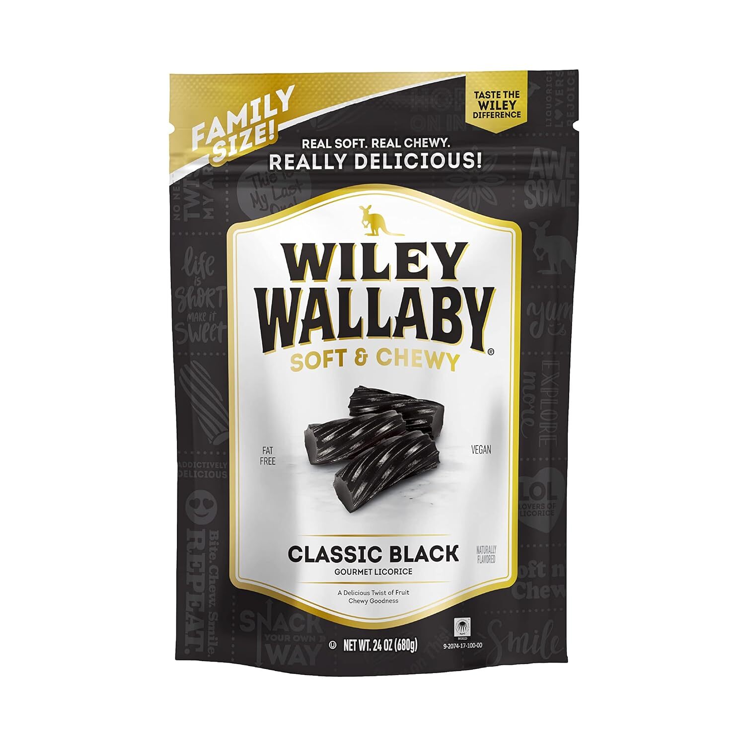 Wiley Wallaby Licorice 24 Ounce Classic Gourmet Soft & Chewy , 1 Pack