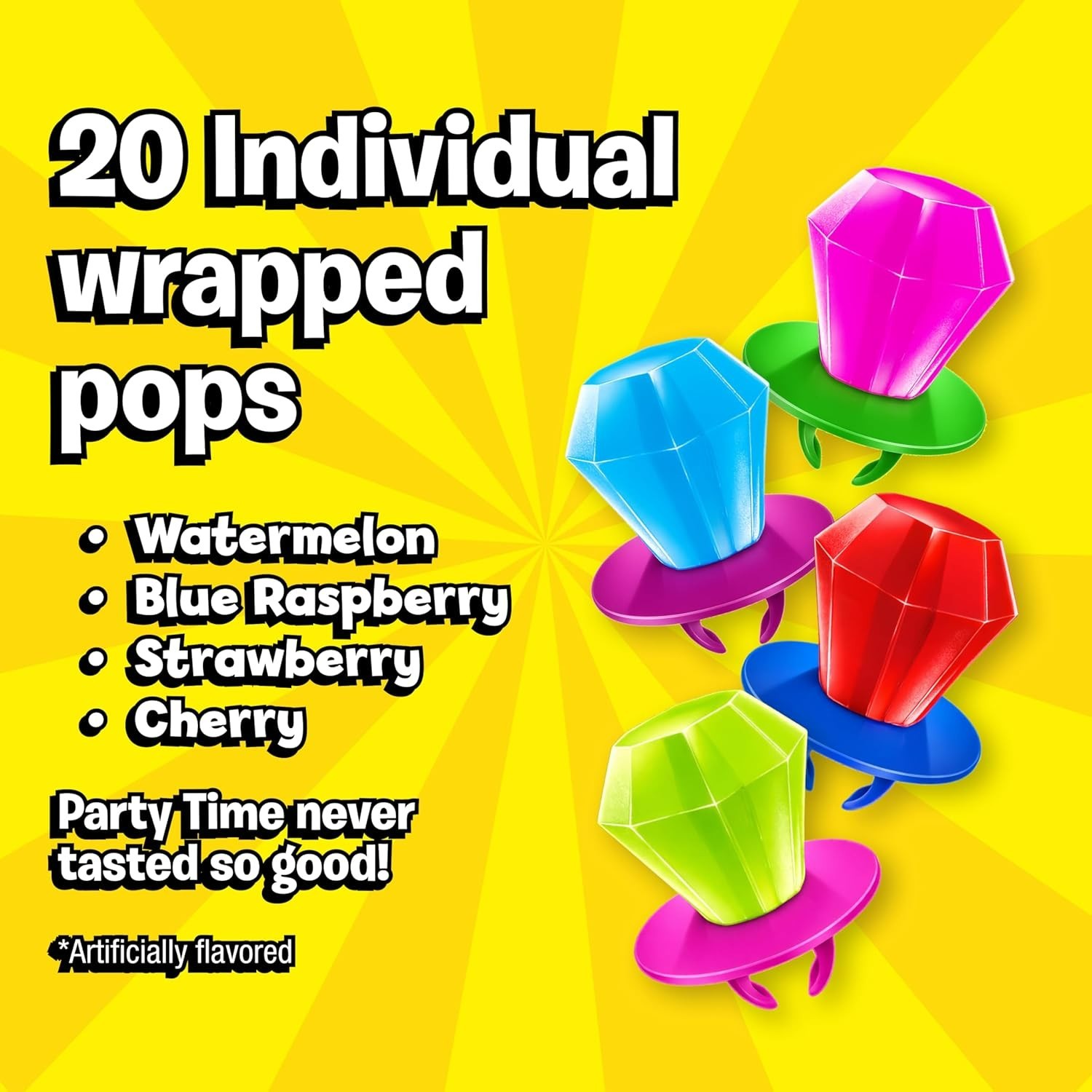 Lollipops – Bulk Candy Individually Wrapped Suckers Variety Party Pack- 20 Co…