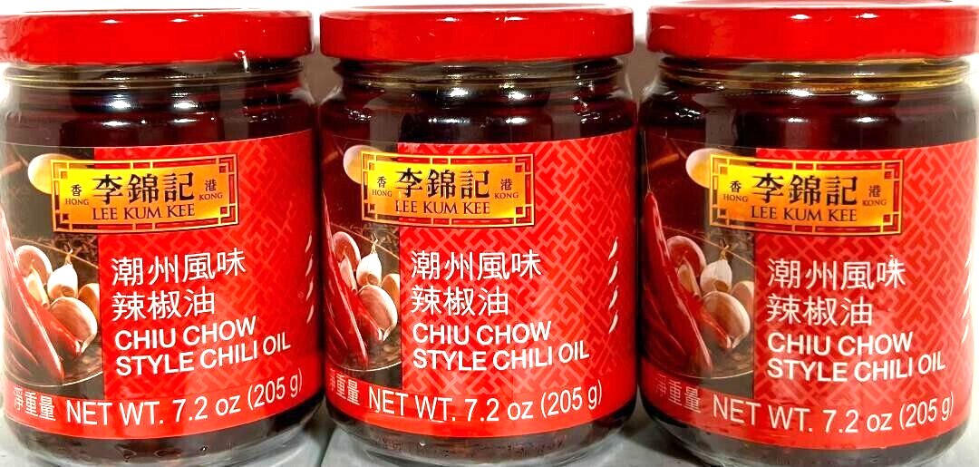 Lee Kum Kee Chiu Chow Style Chili Oil 7.2 oz ( Pack of 3 )~Exp 11/24/2025