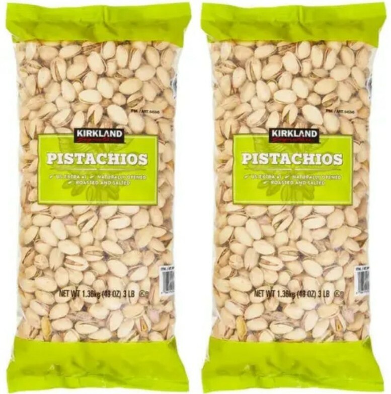 Kirkland Signature Cali In Shell Pistachios Roasted Salted Kosher 2 Pack 6 Lbs