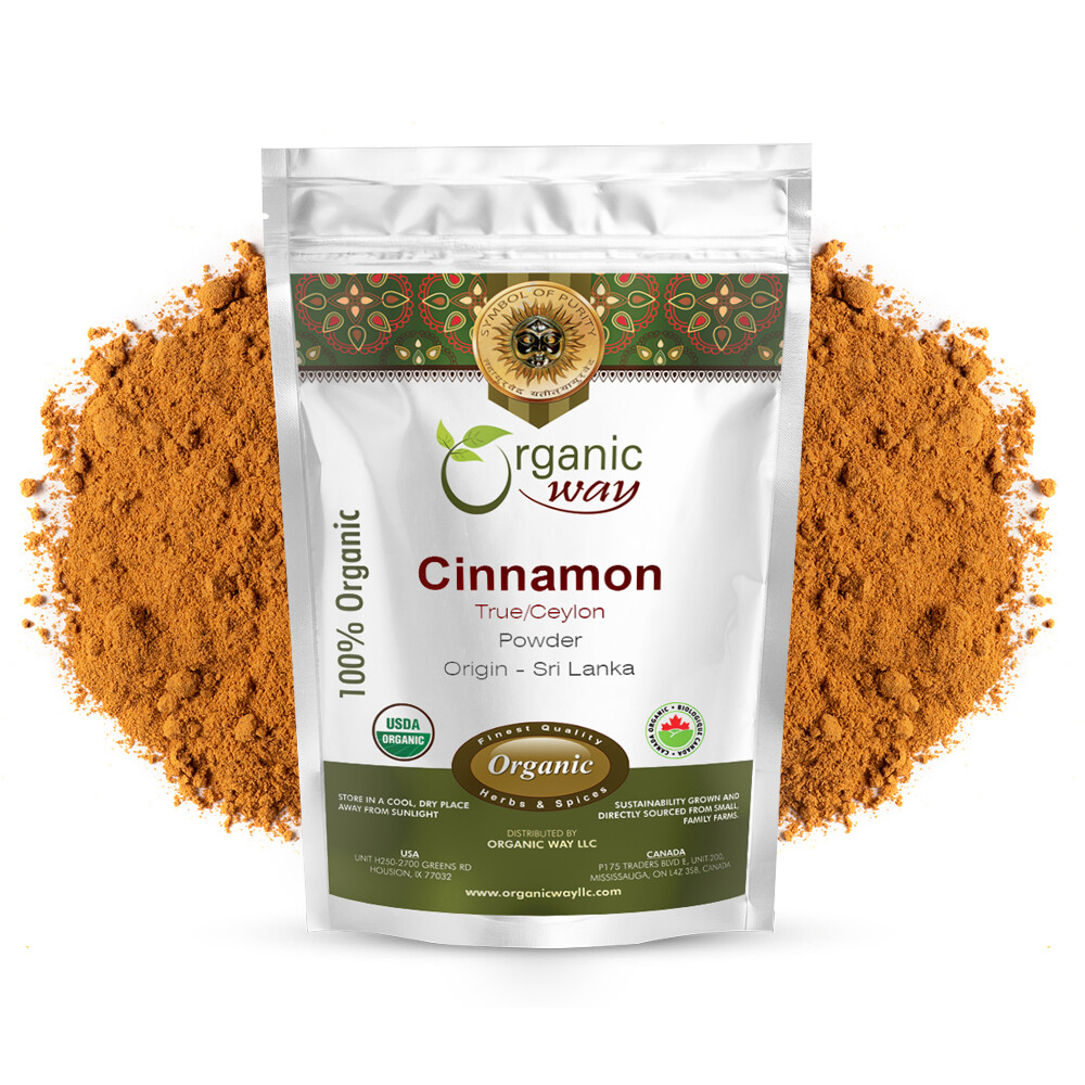 Organic Way True Ceylon Cinnamon Powder – Organic, Kosher & USDA Certified