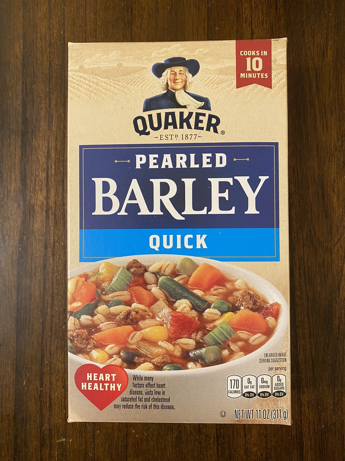 Quaker Quick Pearled Barley Heart Healthy 11 OZ. Best Before 3/25/2025.