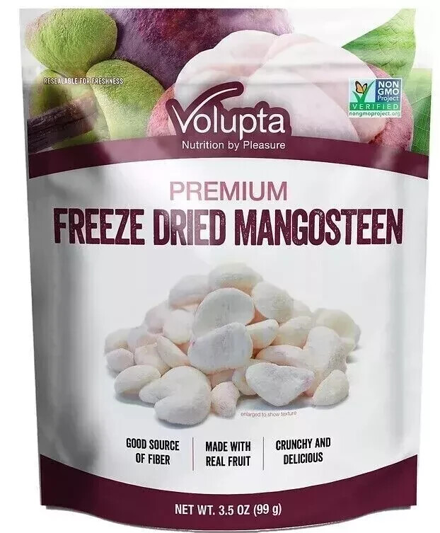 Volupta 3.5 oz Premium Freeze Dried MANGOSTEEN Exotic Tropical Fruit *BB 8/2026*