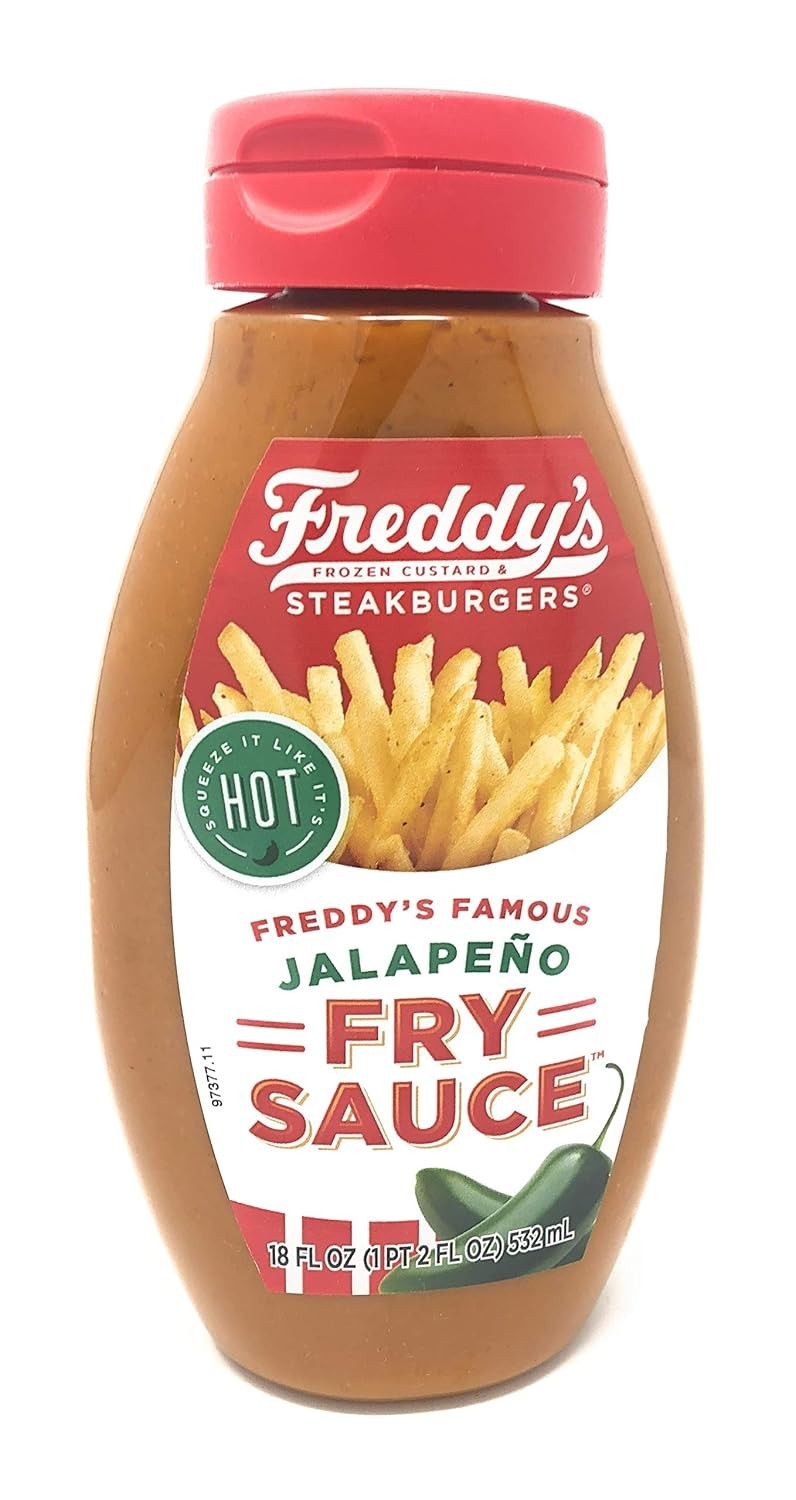 Freddy’s Jalapeno Fry Sauce 18oz Spicy Steakburger Dipping Sauce Burger Fry