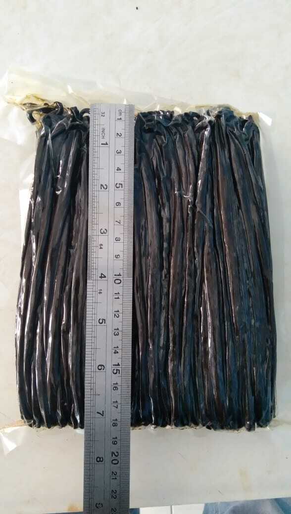 1KG Vanilla Beans Planifolia Grade A 19cm+ 25–35% Moisture | Organic Whole Pods