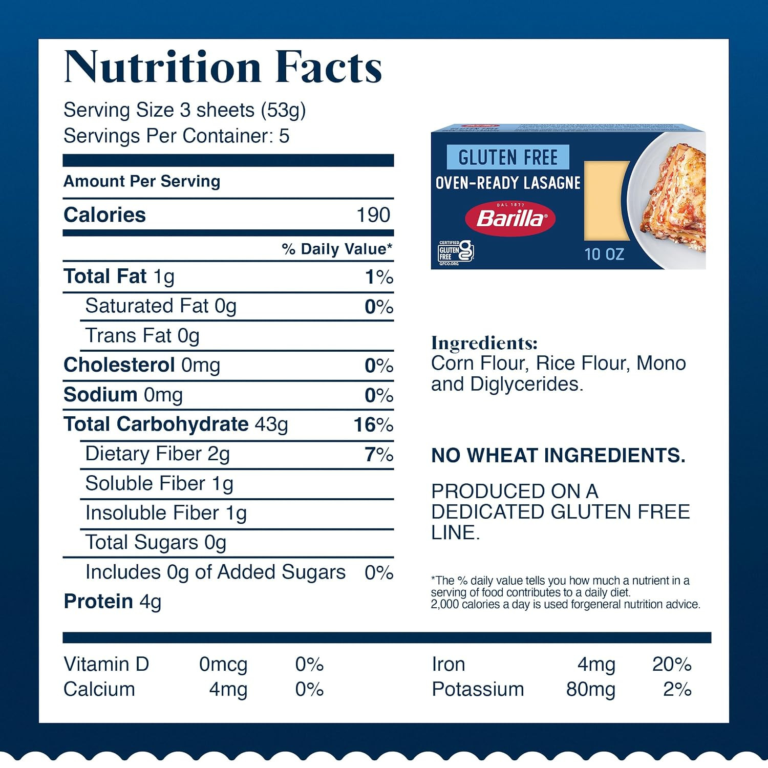 Gluten Free Oven Ready Lasagne, 10 Ounce (12 Boxes) – Non-Gmo Gluten Free Pasta