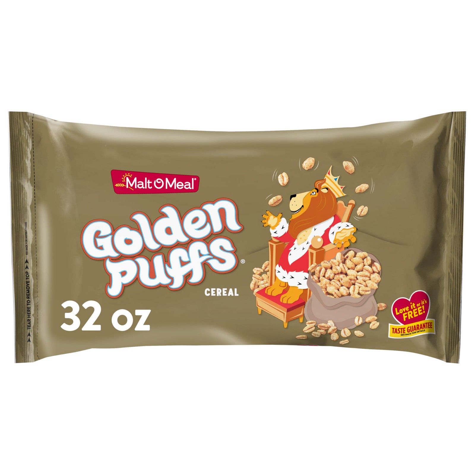 Malt-O-Meal Golden Puffs Sweetened Puffed Wheat 32 Ounce (Pack of 1)