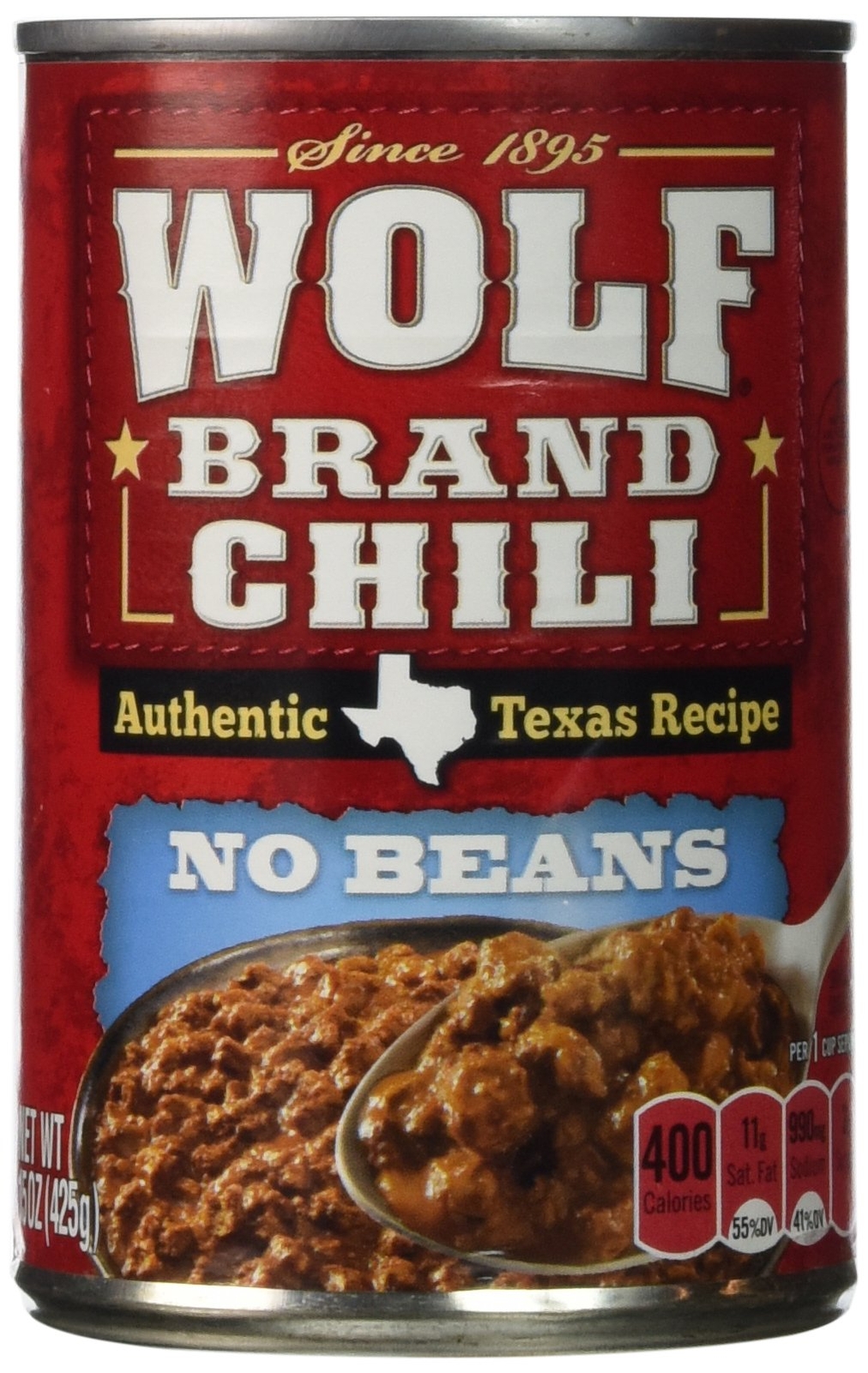 Wolf Brand Chili with No Beans, 15 Ounce (Pack of 12)