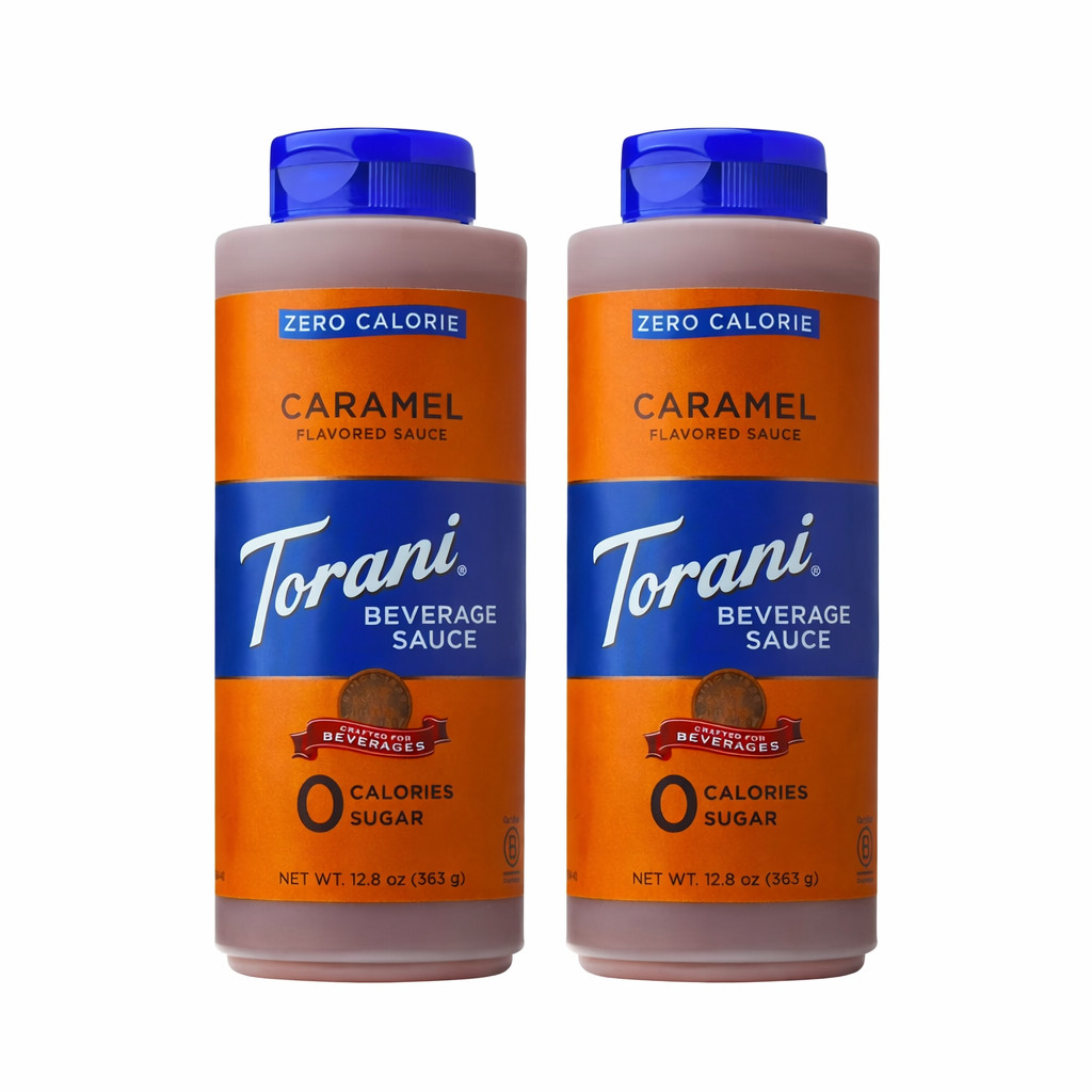 (pack of 2)Torani Zero calorie caramel Beverage Sauce 12.8 oz (Each)….