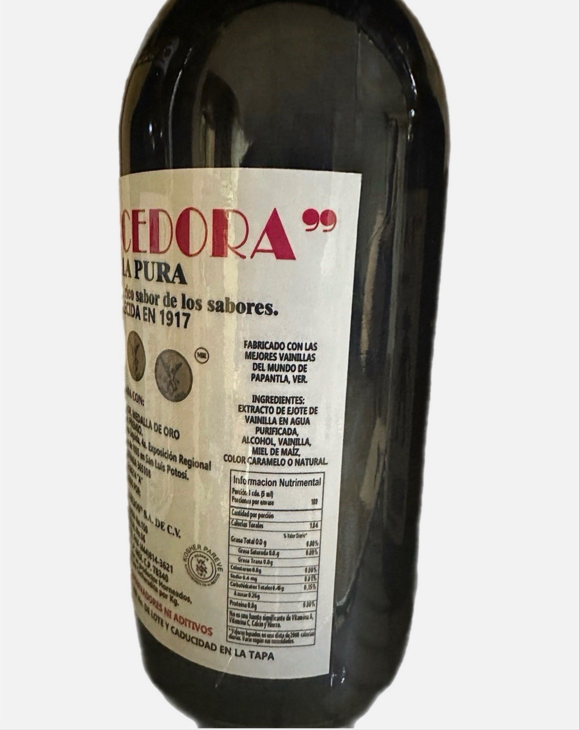 La Vencedora Mexican Vainilla Pura Vanilla Bottle 31oz -1 Liter Bottles Pack 2