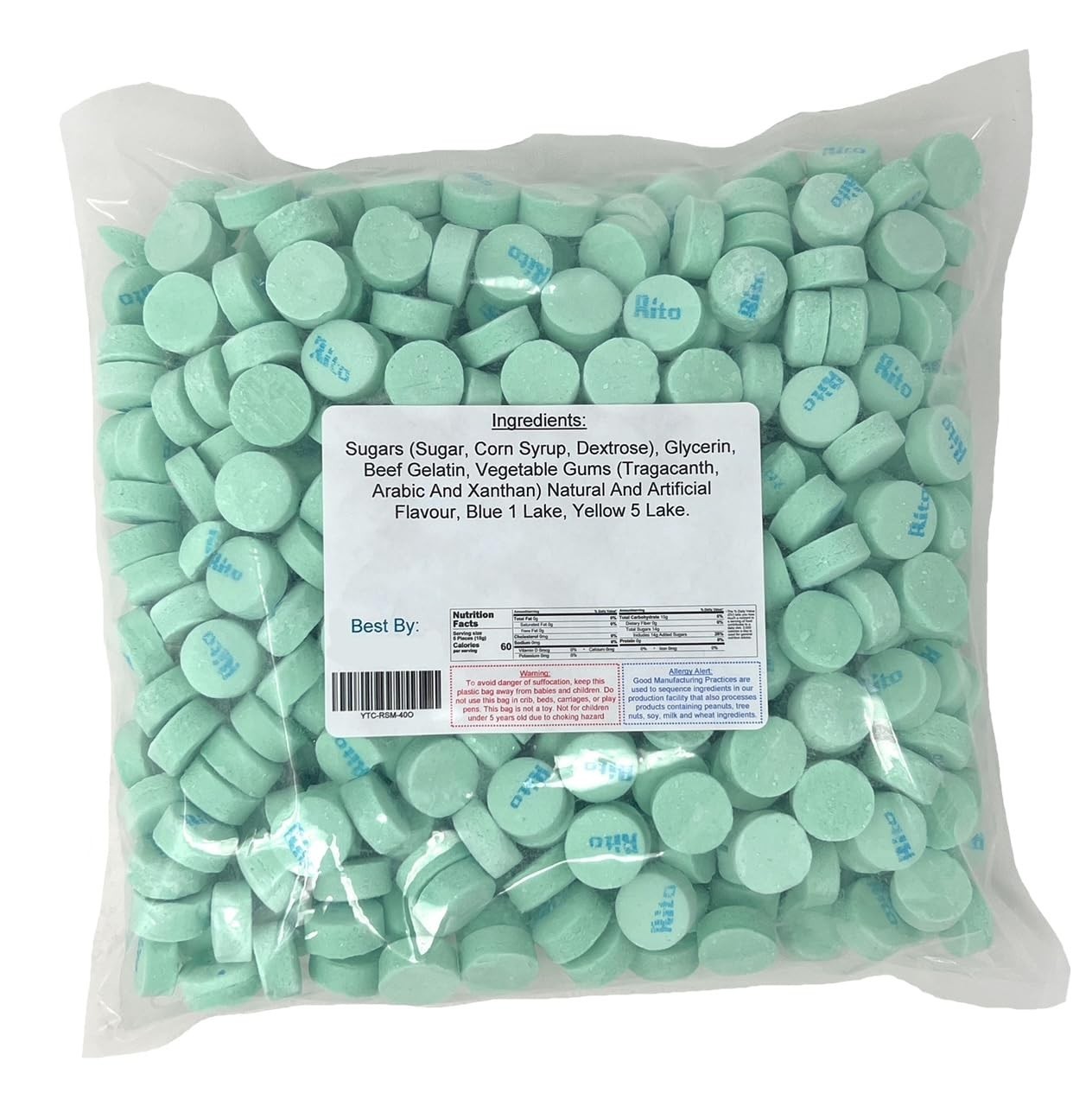 YANKEETRADERS® Spearmint Lozenges Mints, 40 Oz. Bag ~ FREE SHIPPING