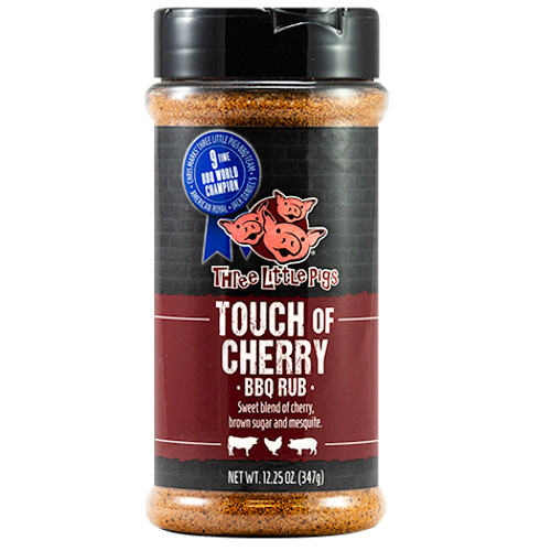 Three Little Pigs Touch of Cherry BBQ Rub Brown Sugar and Mesquite – 12.25 OZ