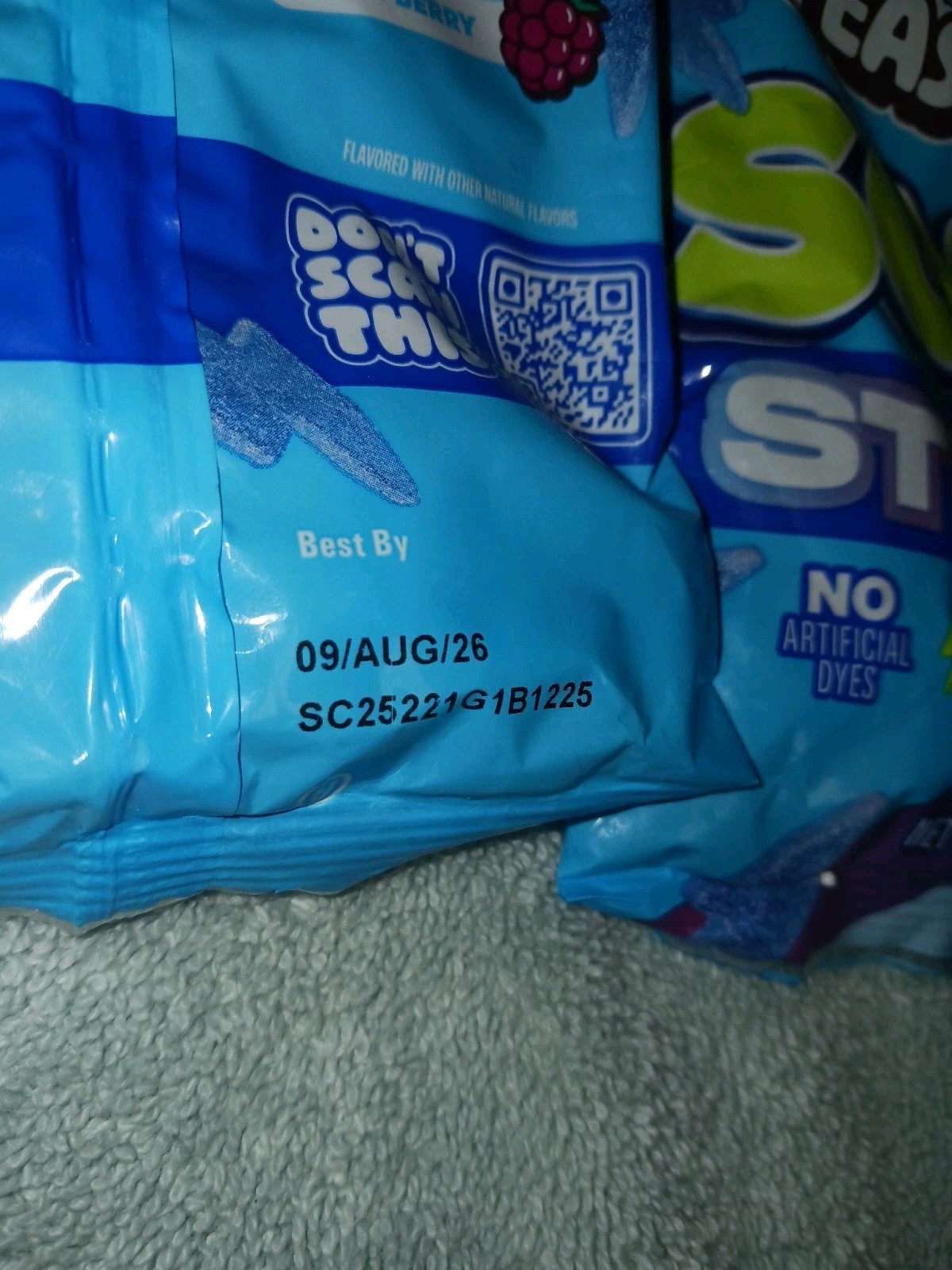 Sour Strikes Feastables Gummy Candy Assorted (6) Large 7.5oz Bags. Aug 2026