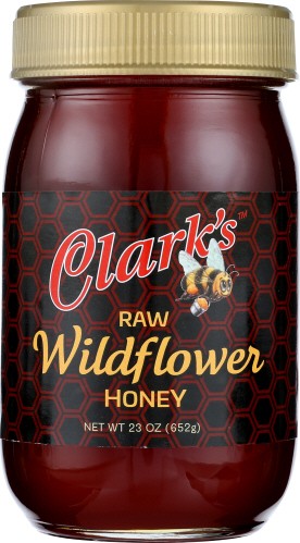 Clarks Honey Raw Wildflower Honey 23.0 oz (Pack of 6)