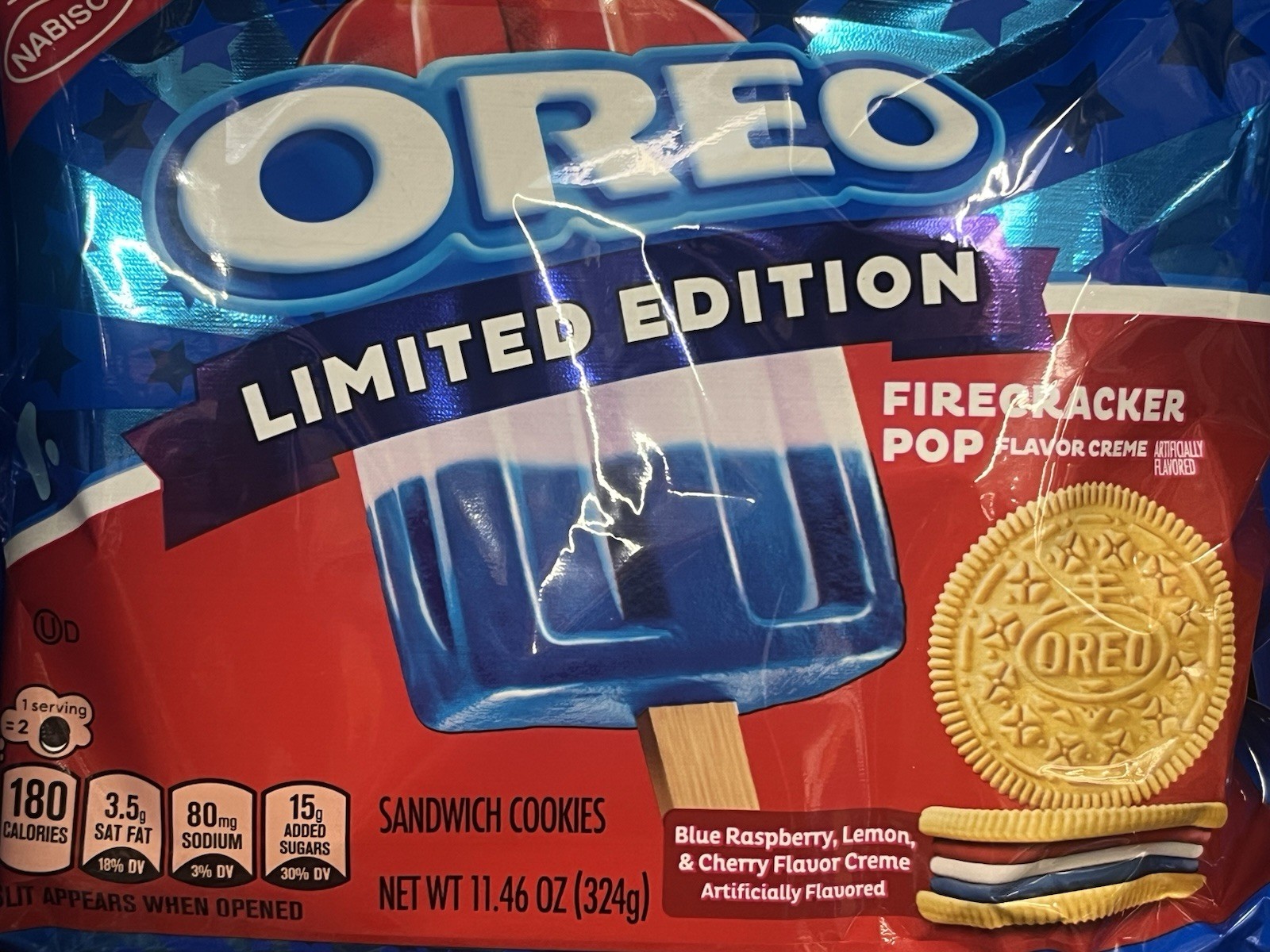 2026 LIMITED EDITION OREO COOKIES FIRECRACKER POP 11.46 OZ (1X PACK)