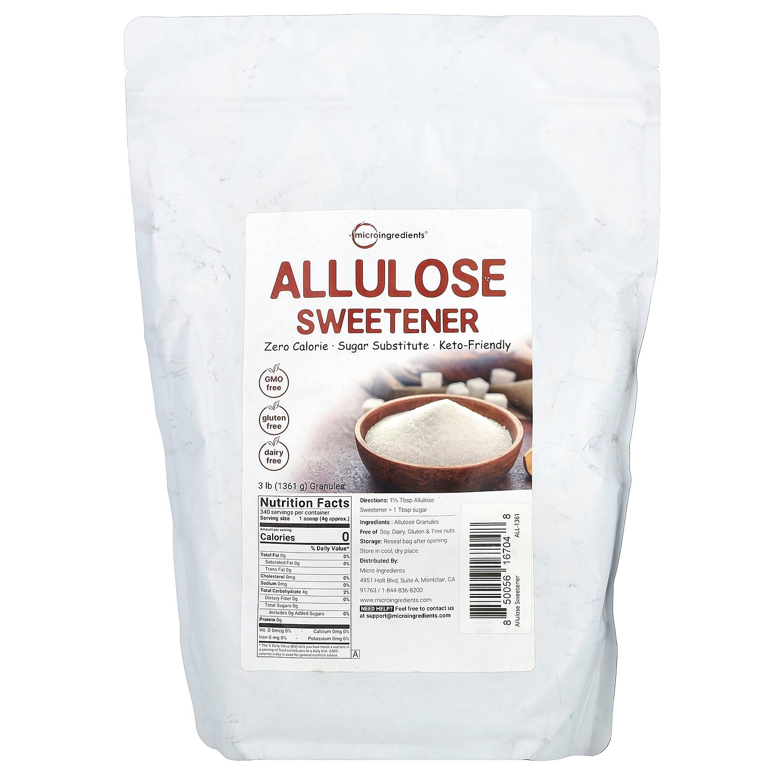 Allulose Sweetener, 3 lbs (1,361 g)