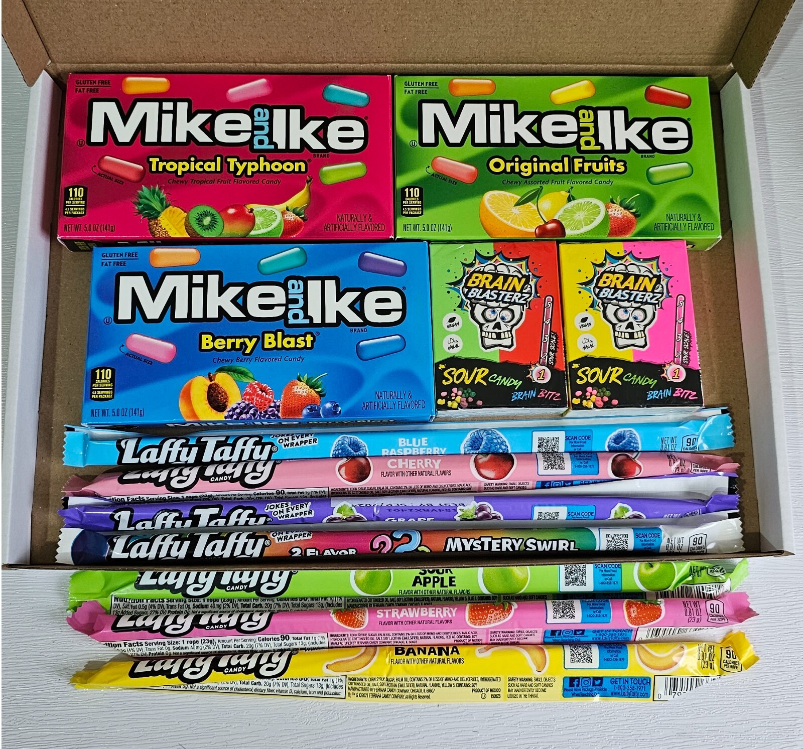Sweets Heaven Branded American Candy Selection Gift Box – Mike & Ike/Laffy Taffy