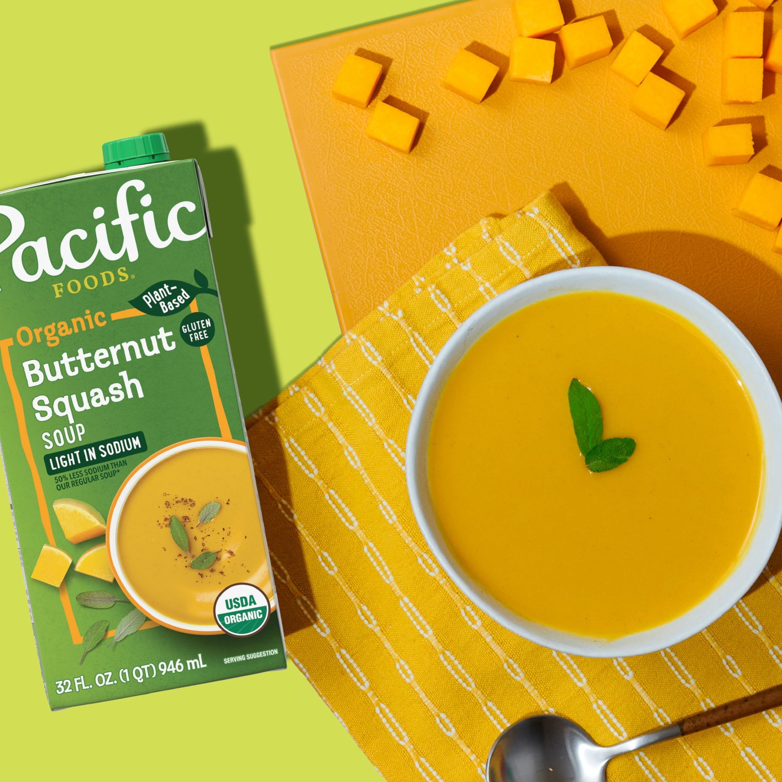 Pacific Foods Light in Sodium Organic Butternut Squash 32 Fl Oz (Pack of 1)
