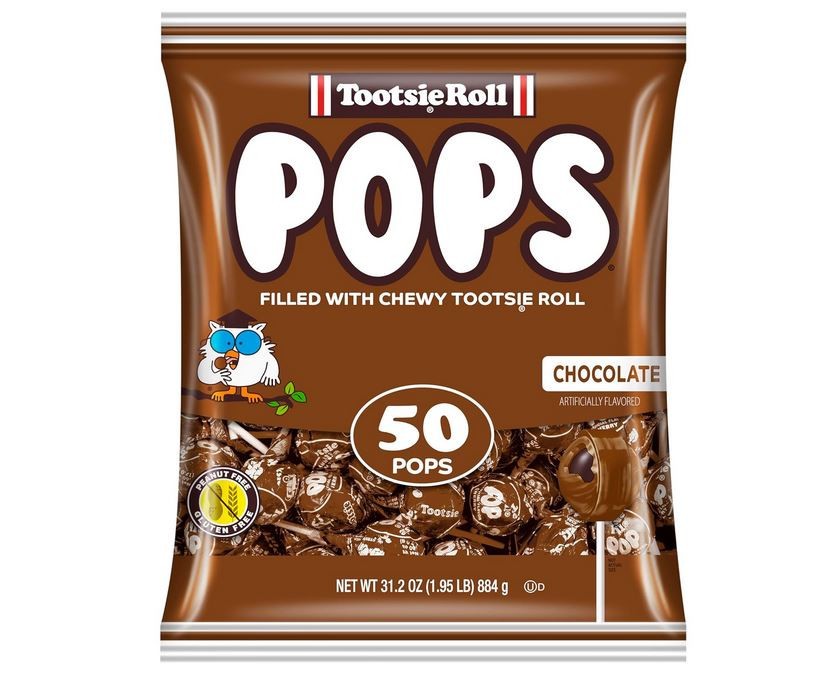 Tootsie Pops Single Flavor Bag – Chocolate Flavored 50 Count (Pack of 1)