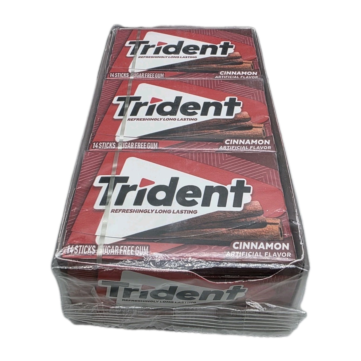 Trident Cinnamon Sugar Free Gum, 12 Packs of 14 Pieces Each (168 Total Pieces)