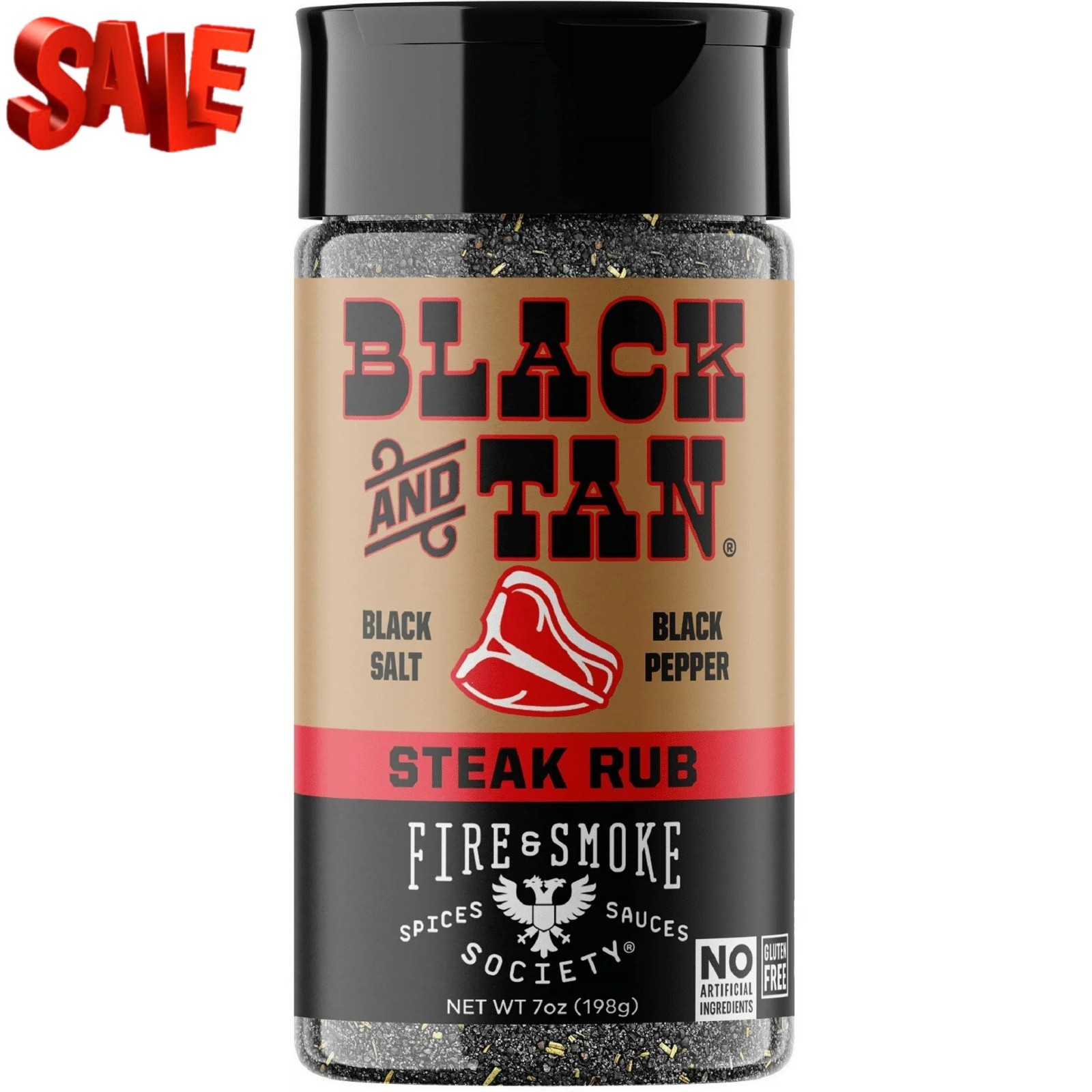 Black & Tan, Beef and Steak Seasoning Rub, 6 Ounce