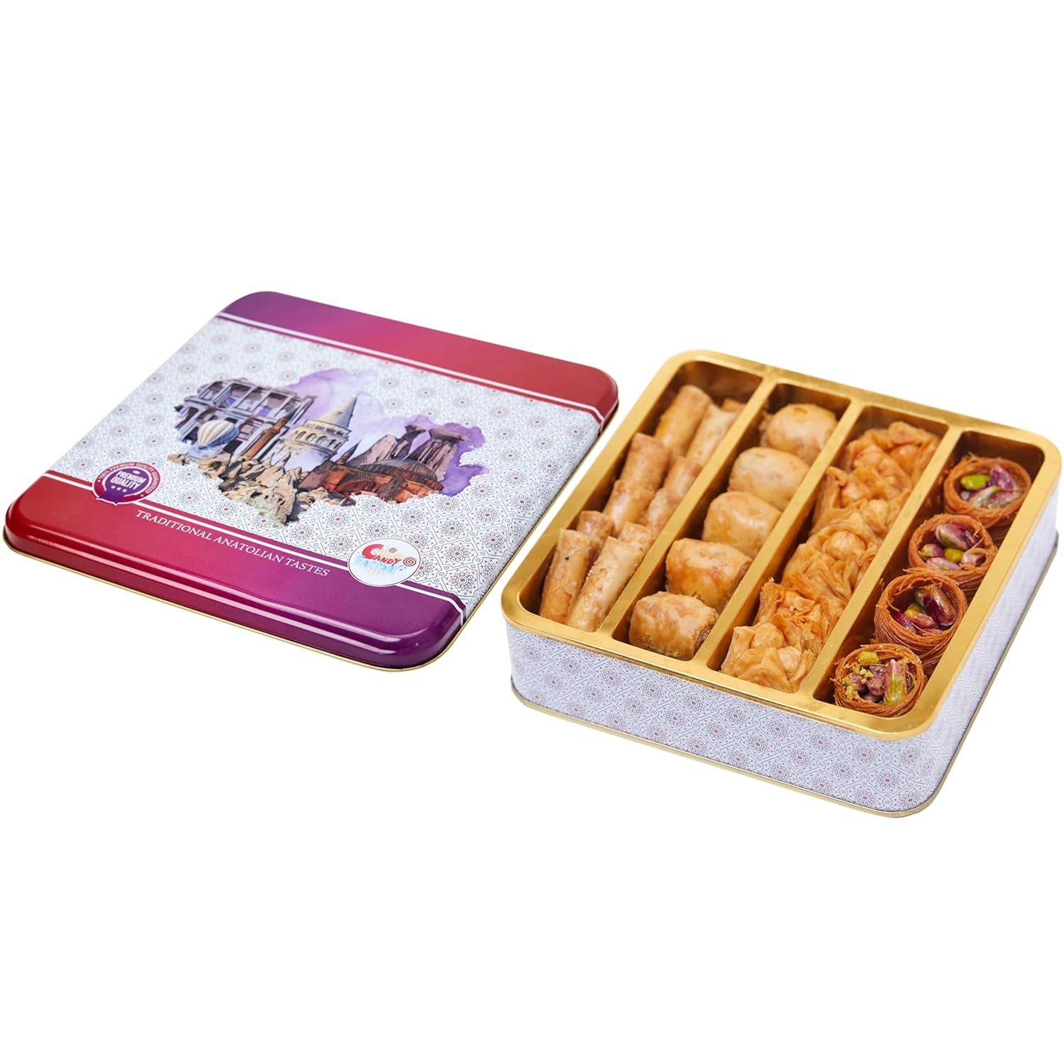 Premium Baklava Pastry Gift Box Traditional Turkish Desserts 250g Halal Treats