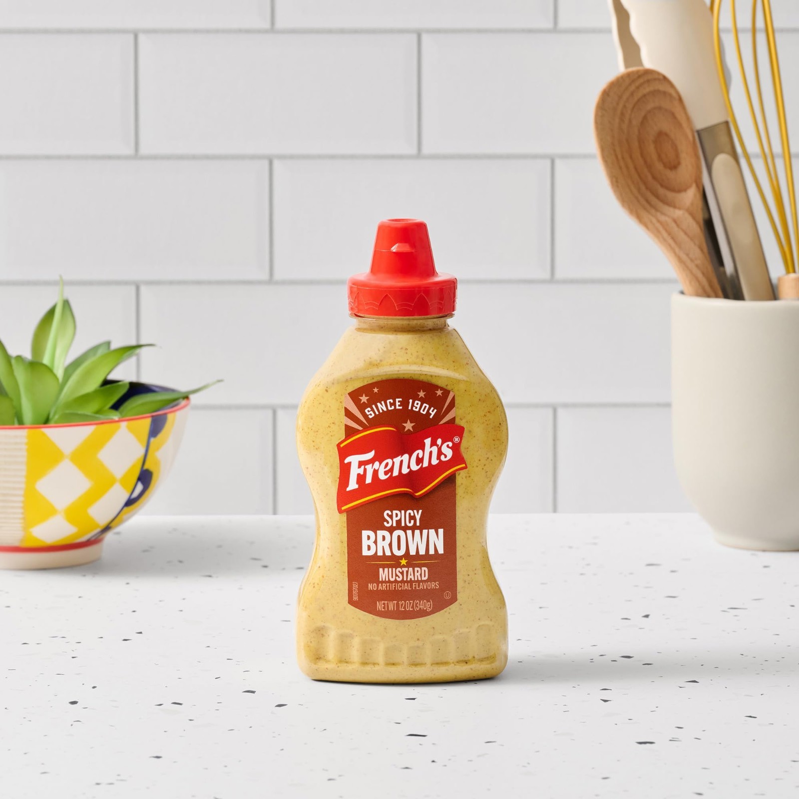 Spicy Brown Mustard 12 oz – Pack of 12, Gourmet Condiment for Sandwiches & BBQ