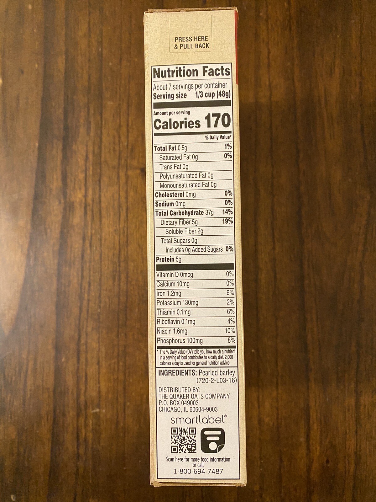 4**Packs Quaker Quick Pearled Barley Heart Healthy 11 OZ. Best Before 3/25/2025.