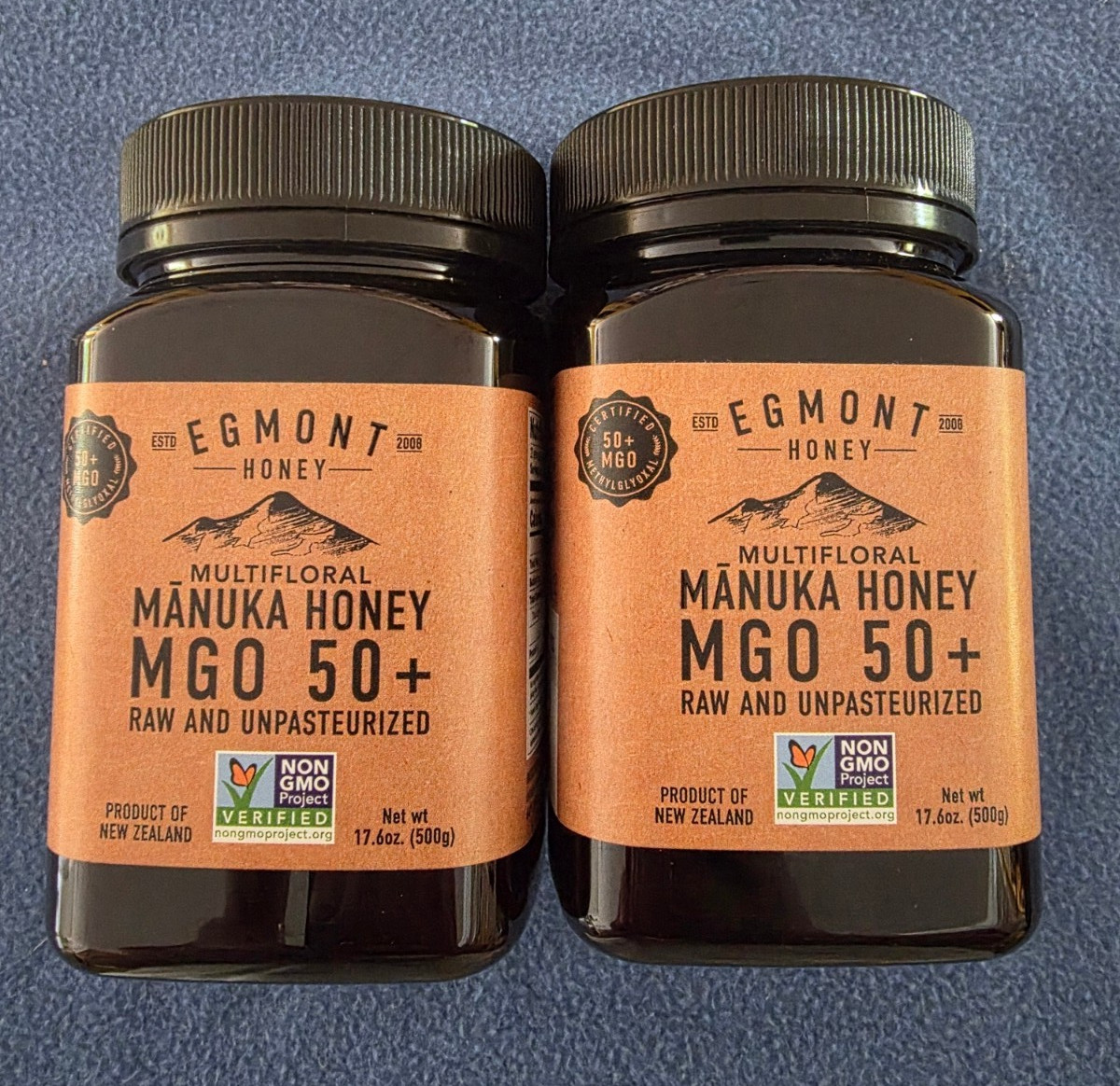 Set Of 2 Egmont Manuka Honey MGO 50+ Multifloral Raw /Unpasteurized 35.2oz (1kg)