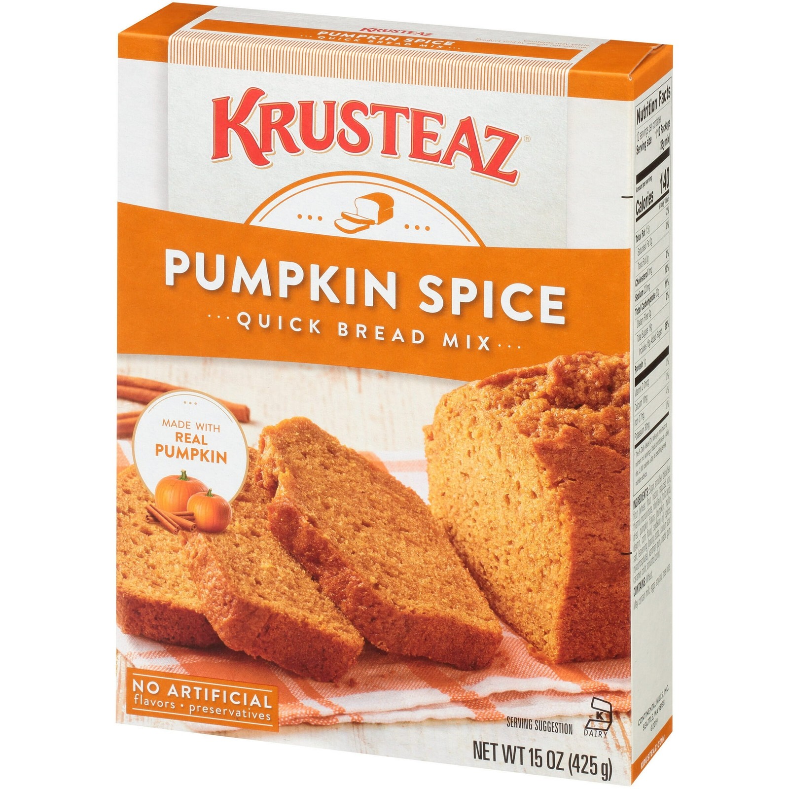 KRUSTEAZ PUMPKIN SPICE QUICK BREAD 15 OZ