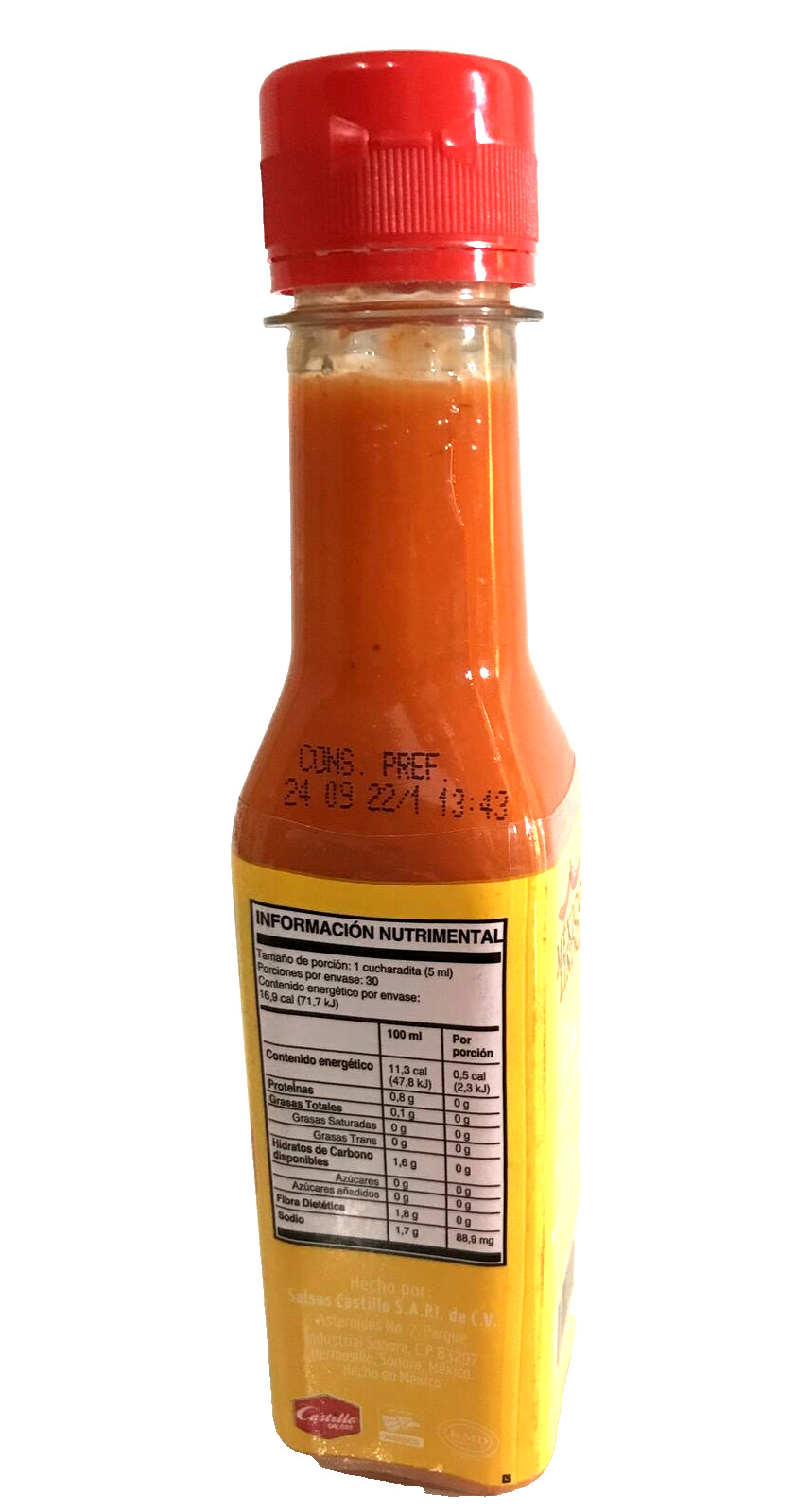 5-Pack Mexico Lindo Salsa Habanera Roja. 150ml/5oz Red Habanero Hot Sauce