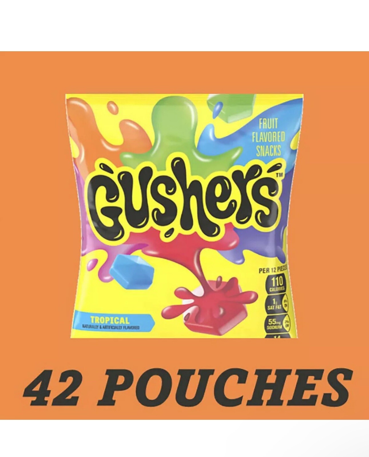 Gushers Strawberry & Tropical Variety Pack Snacks 0.8 oz., 42 pk – FREE SHIPPING